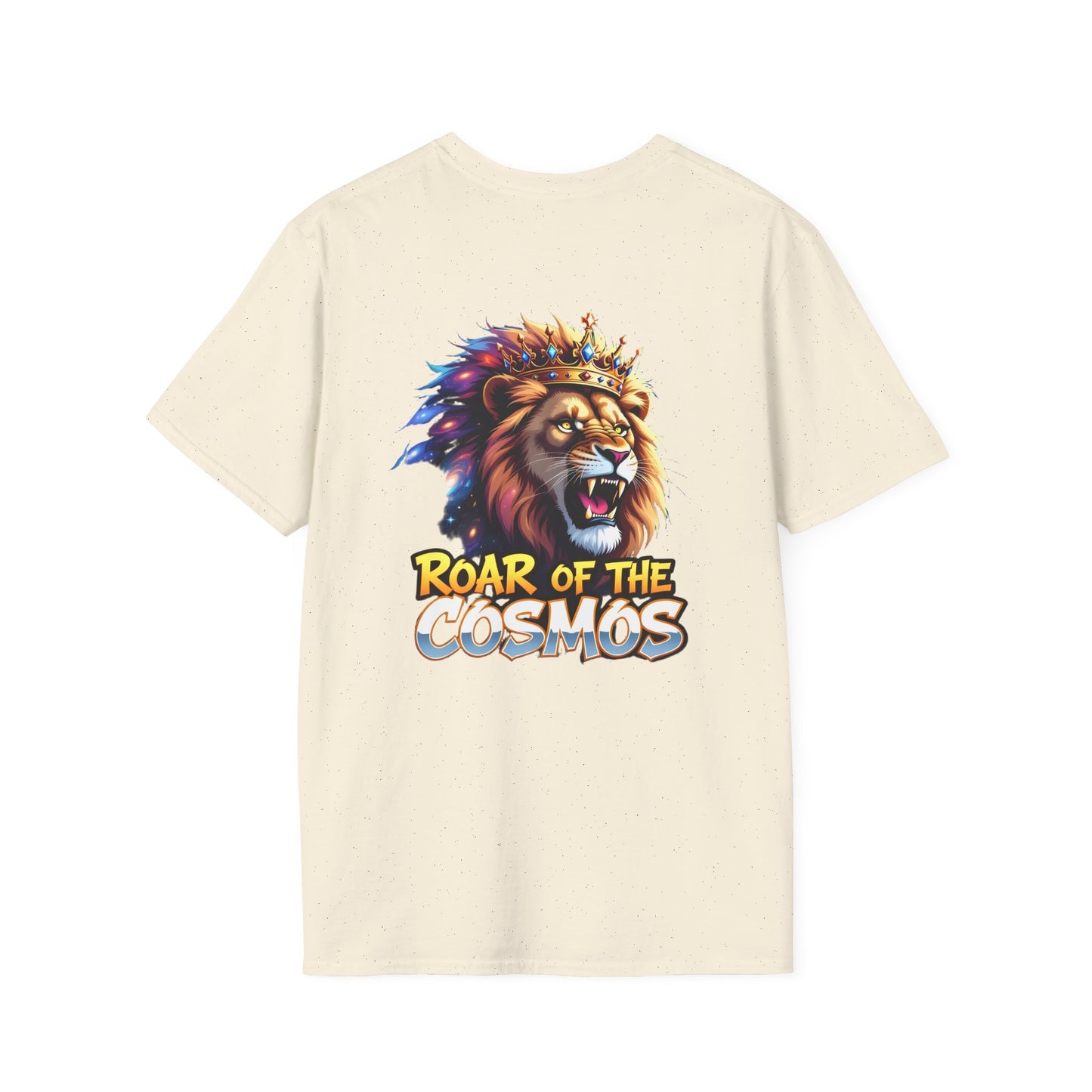 Roar of the Cosmos, King Lion double sided tee, Unisex Softstyle T-Shirt
