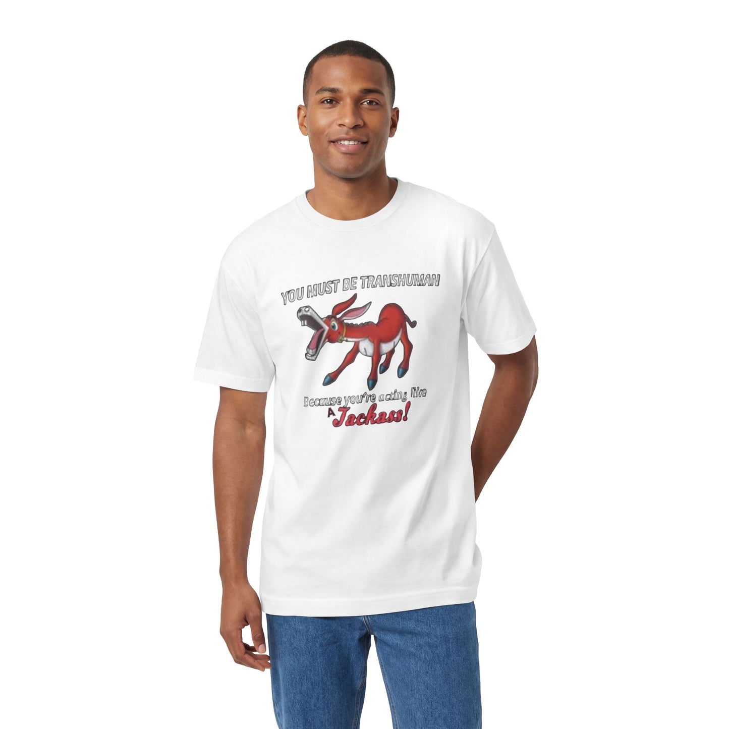 Trans.Human 'Acting Like a JACKASS' Tee — Funny Braying Donkey Graphic