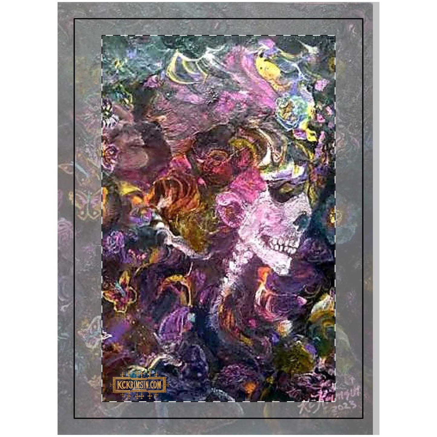 Day of the Dead Lady Skeleton Wall Tapestry — "Dead Time Story" Art