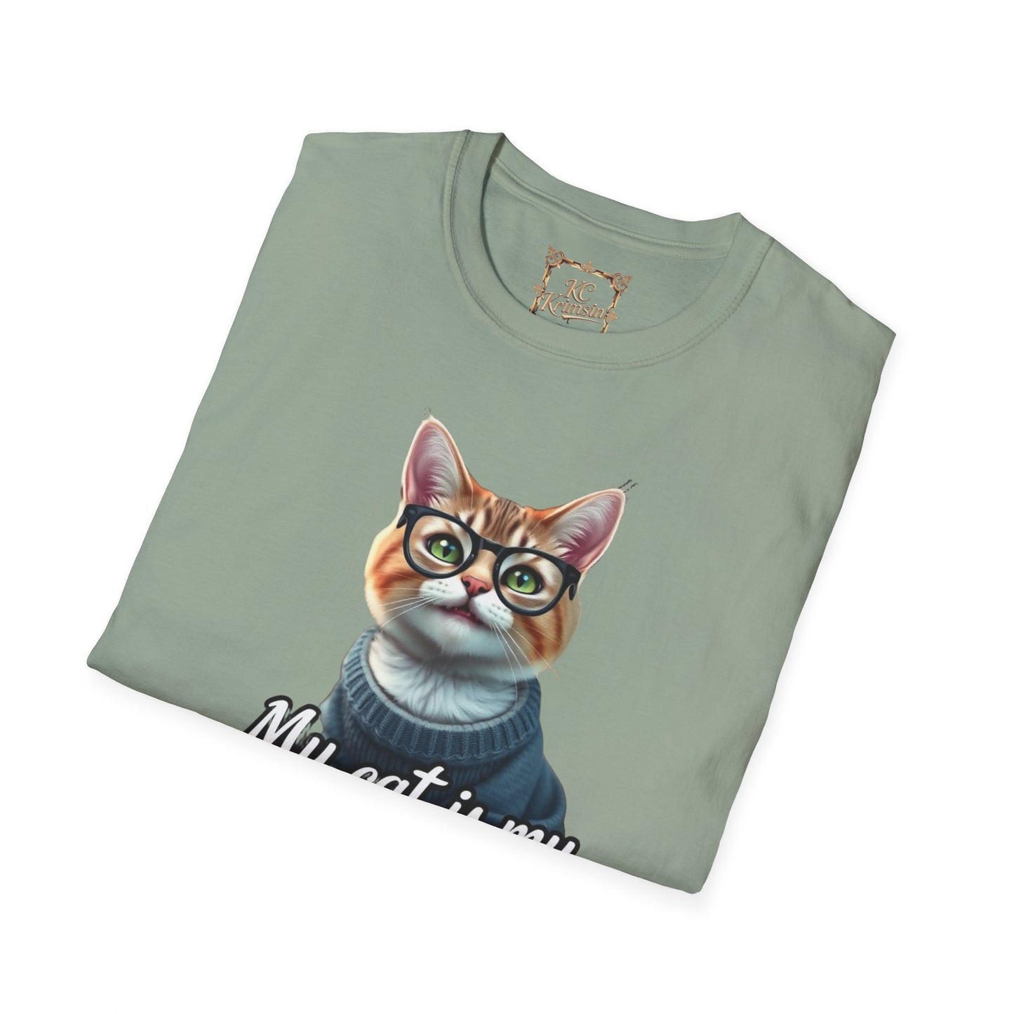 MY CAT IS MY THERAPIST funny tee, Unisex Softstyle T-Shirt