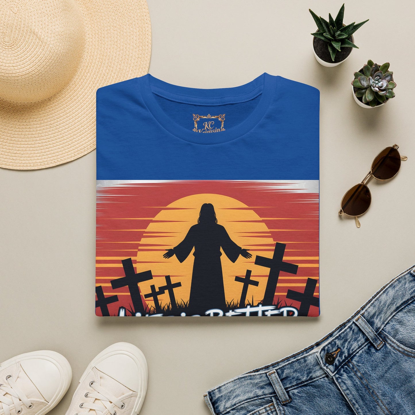Life Is Better with Jesus Christian T-Shirt — Bold Silhouette Design