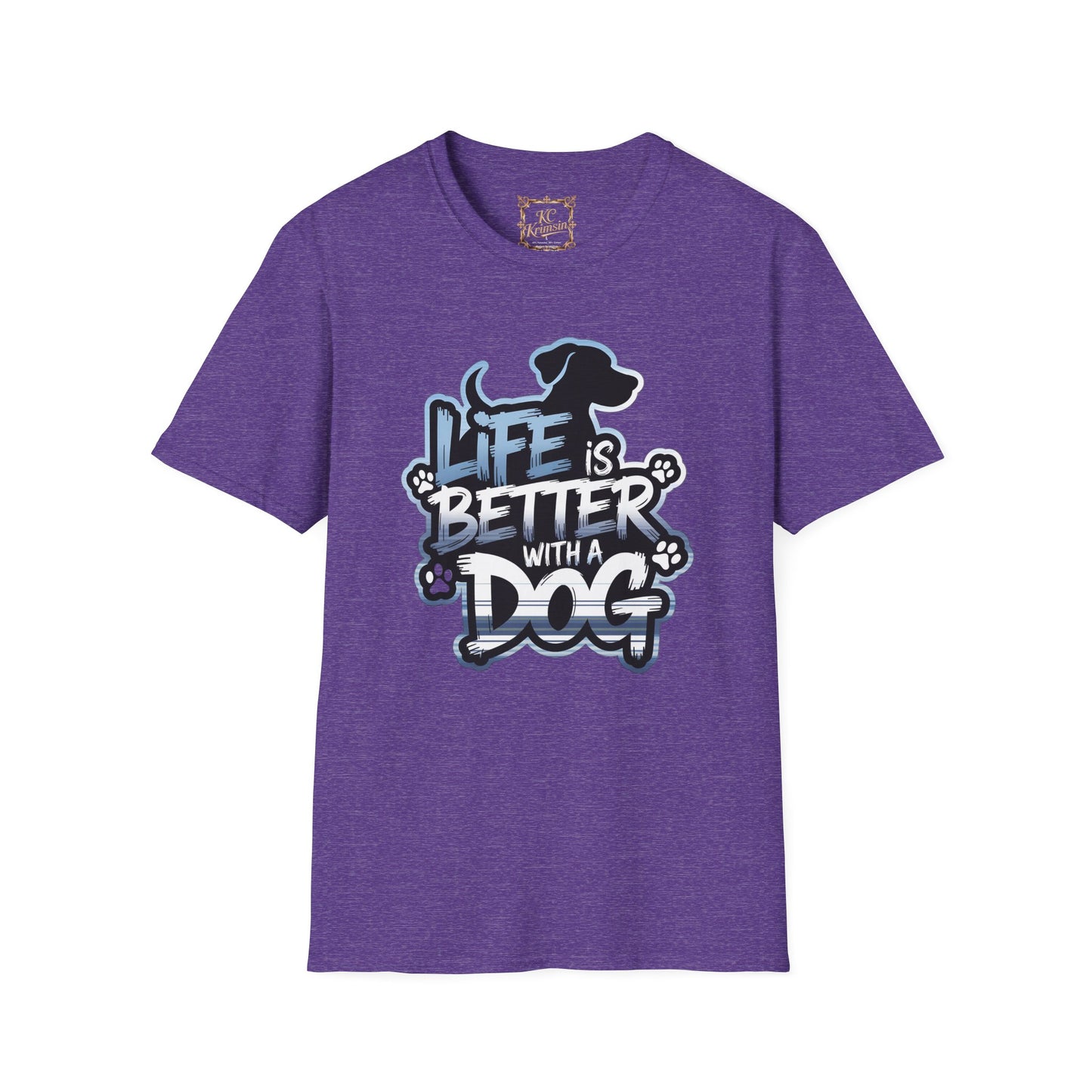 LIFE IS BETTER WITH A DOG tee, Unisex Softstyle T-Shirt