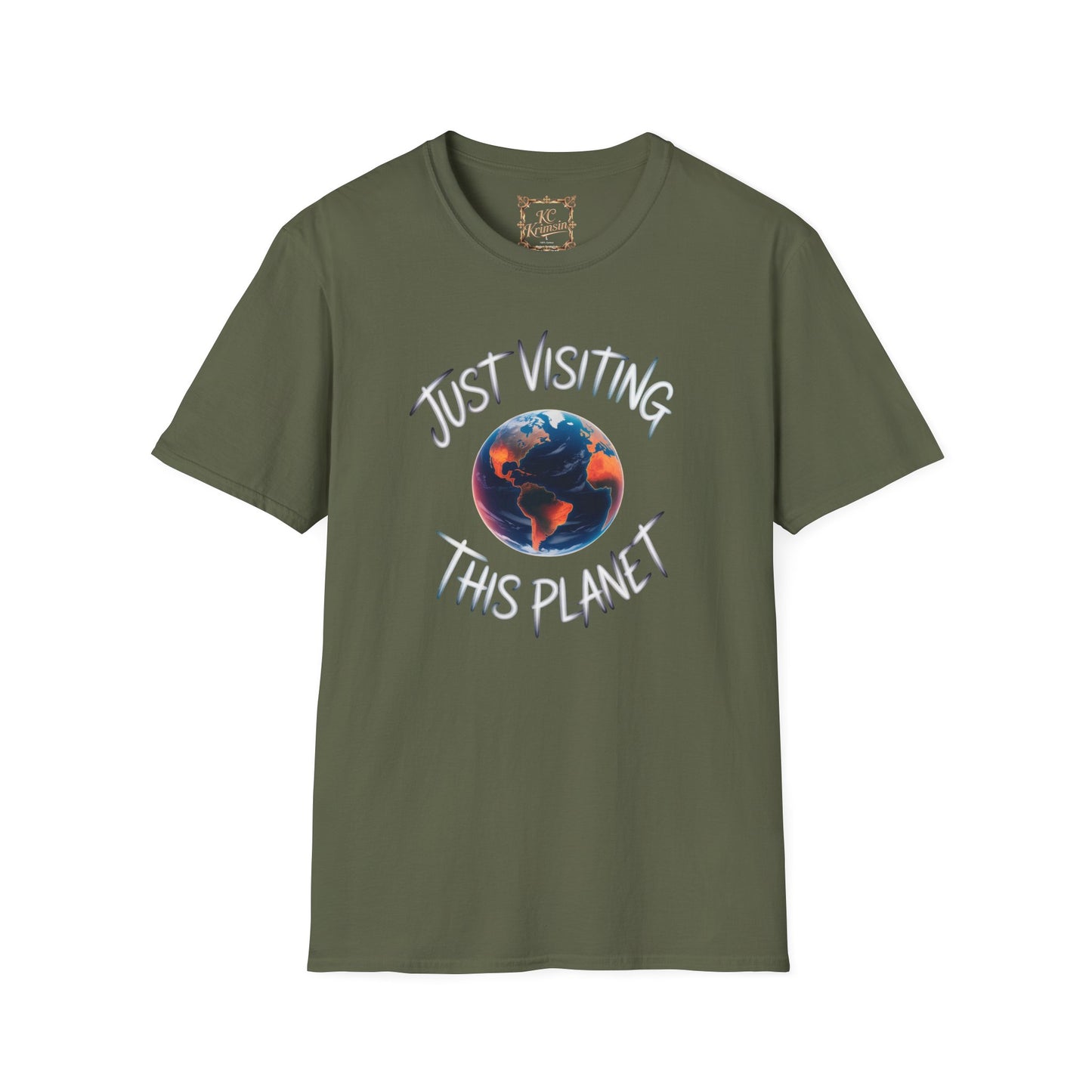 Just Visiting This Planet tee, Unisex Softstyle T-Shirt