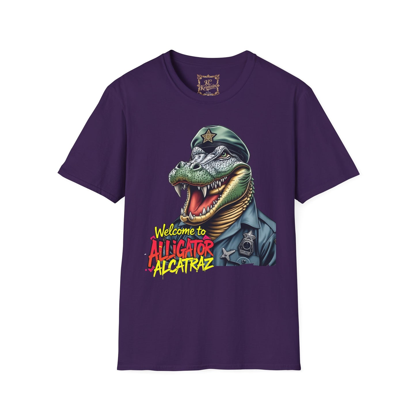 Alligator Alcatraz tee, by KC KRIMSIN Unisex Softstyle T-Shirt
