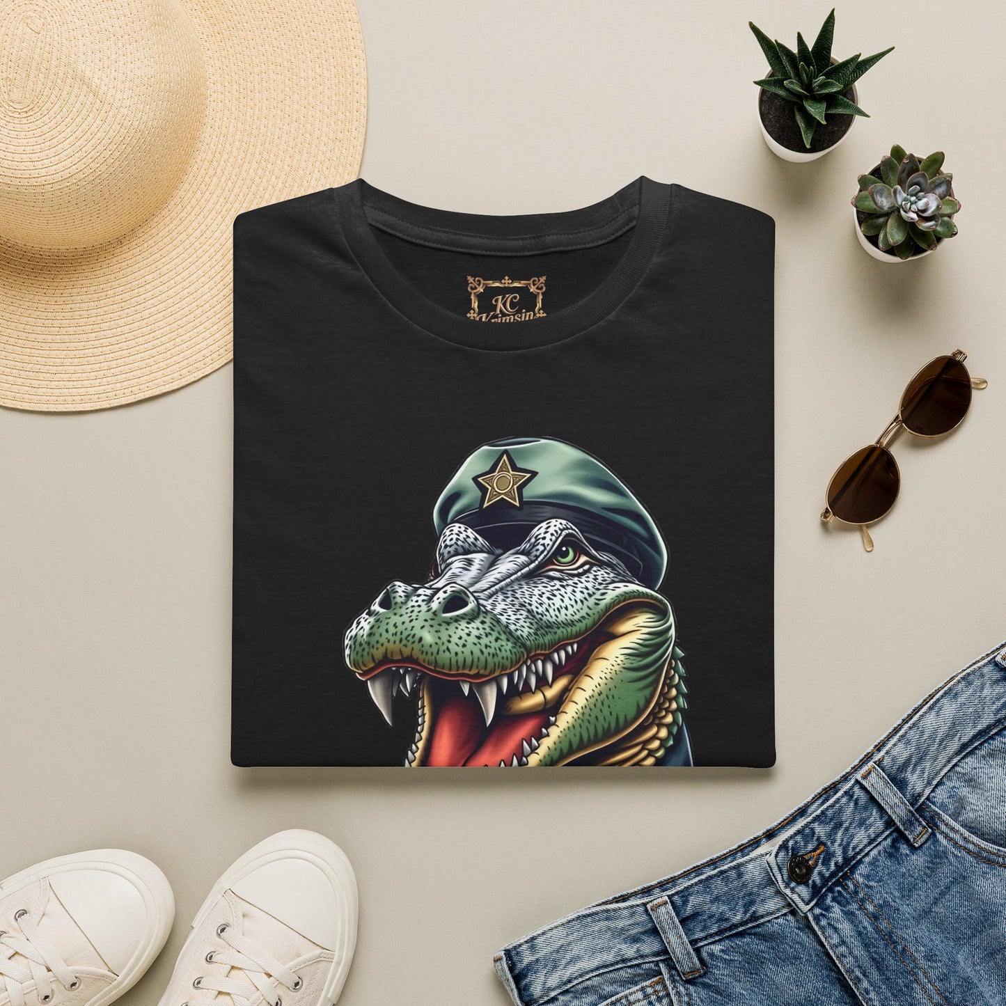 Alligator Alcatraz tee, by KC KRIMSIN Unisex Softstyle T-Shirt