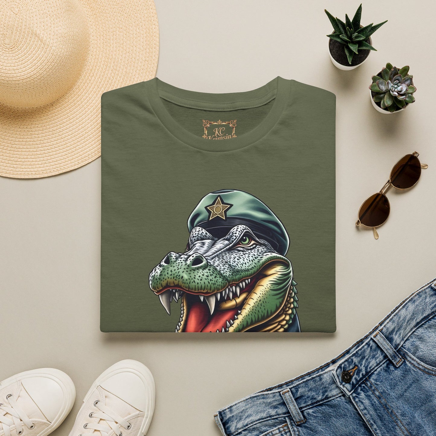 Alligator Alcatraz tee, by KC KRIMSIN Unisex Softstyle T-Shirt