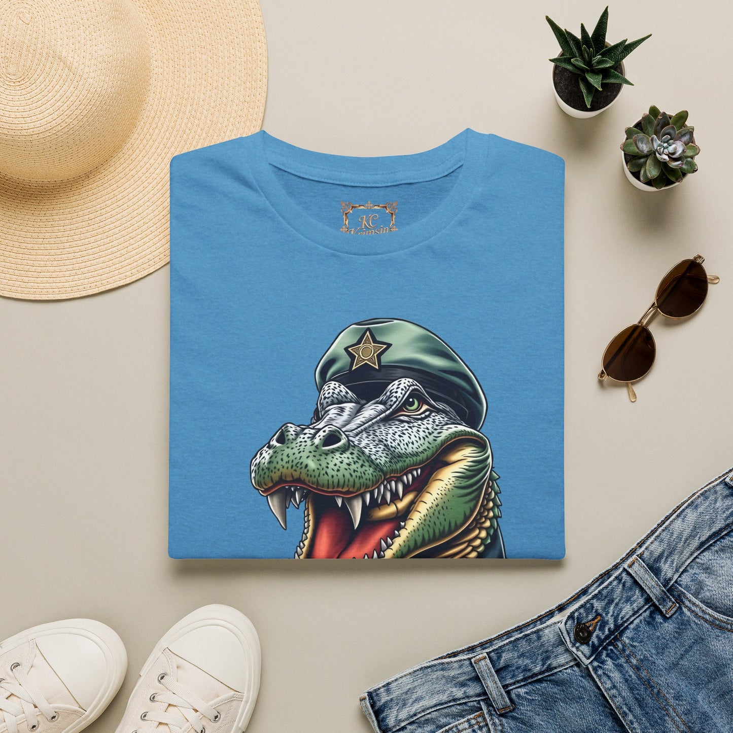 Alligator Alcatraz tee, by KC KRIMSIN Unisex Softstyle T-Shirt