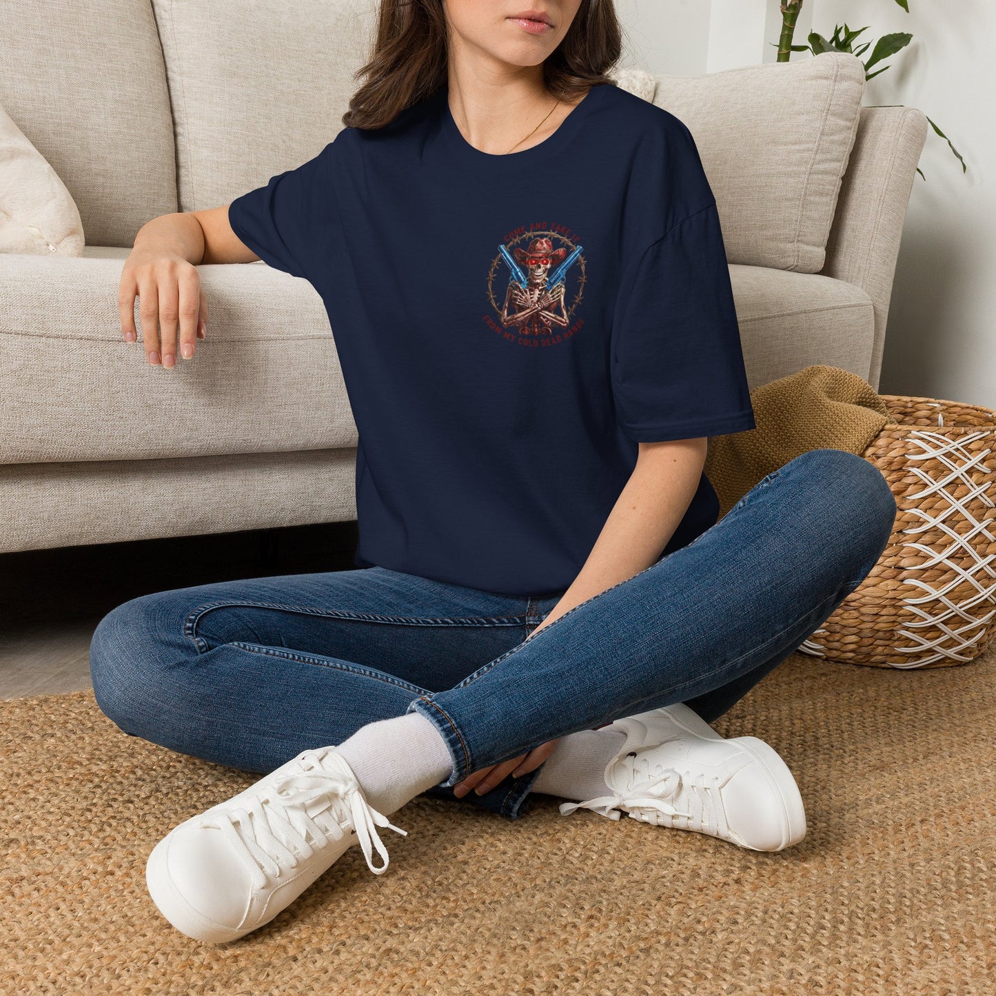 2nd Amendment Gunslinger T-Shirt dual print— "Come and Take It From My Cold, Dead Hands"