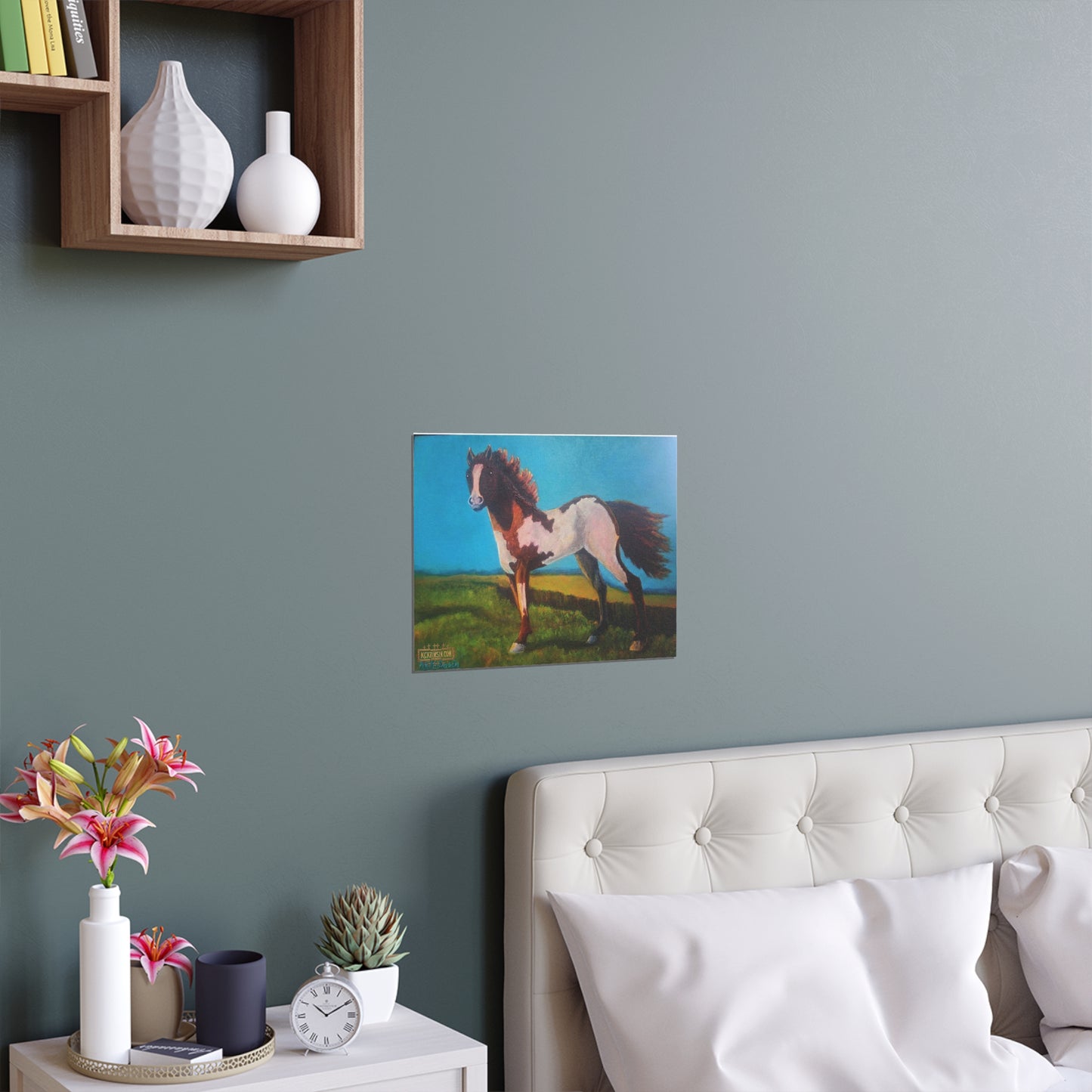Wildfire Mustang Horse Desert Silk Poster — Southwest Fantasy Acrylic Print