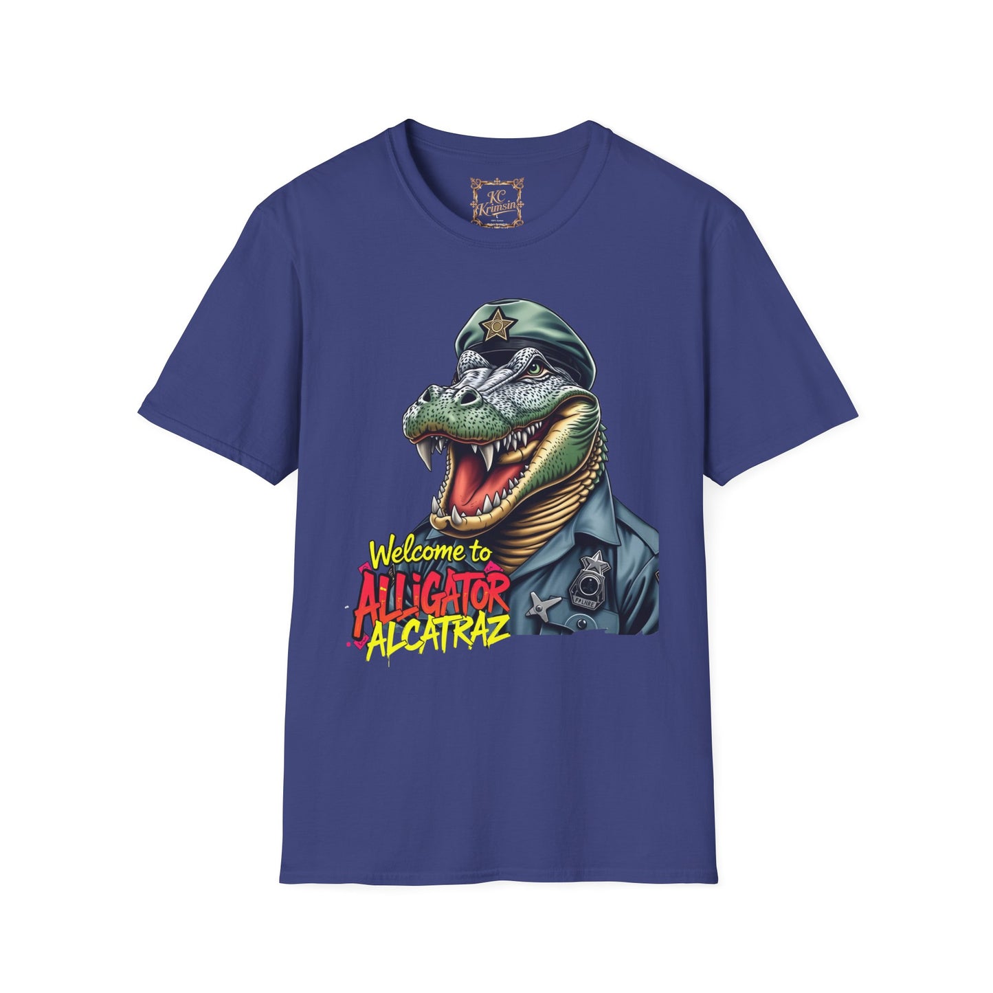 Alligator Alcatraz tee, by KC KRIMSIN Unisex Softstyle T-Shirt