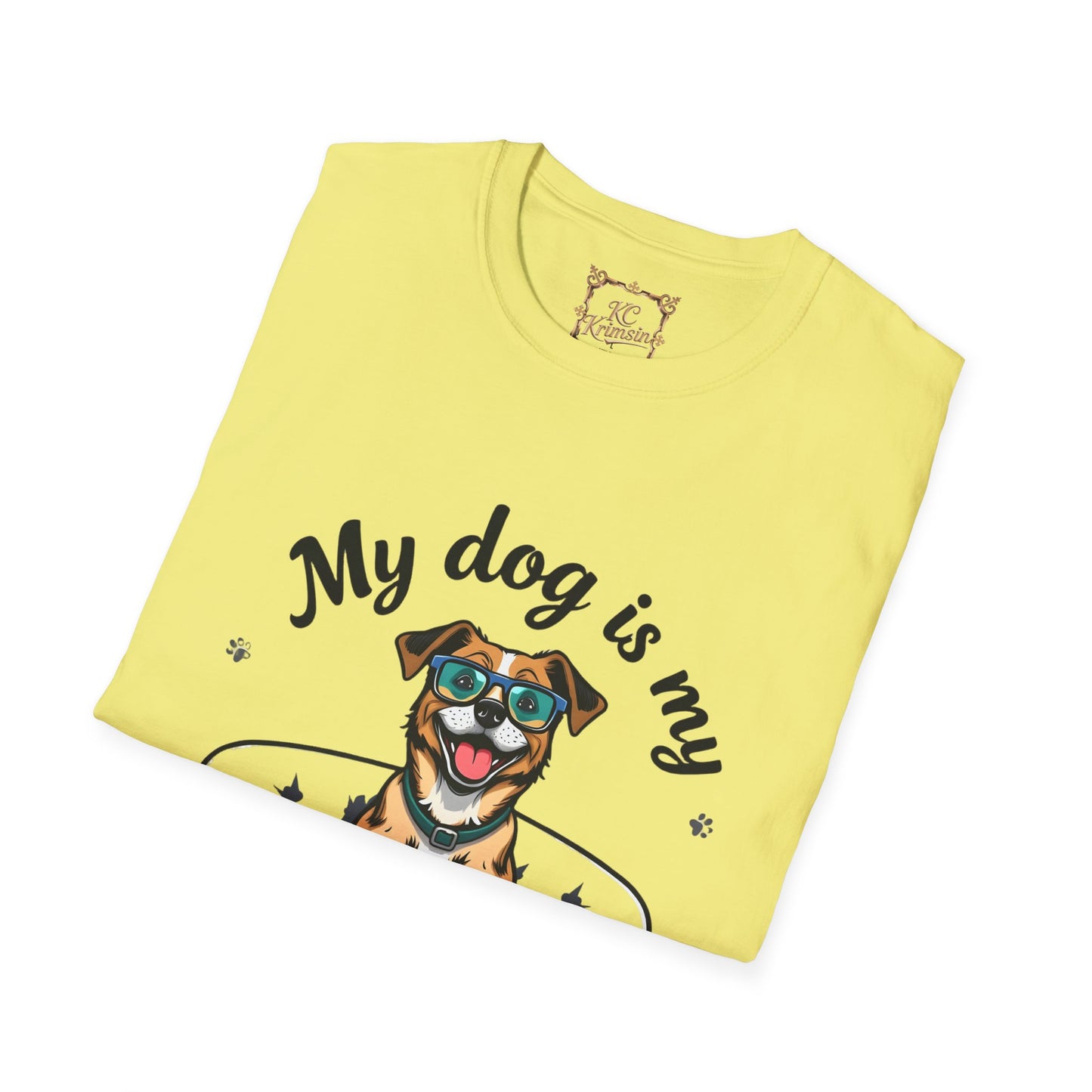 MY DOG IS MY THERAPIST funny tee, Unisex Softstyle T-Shirt