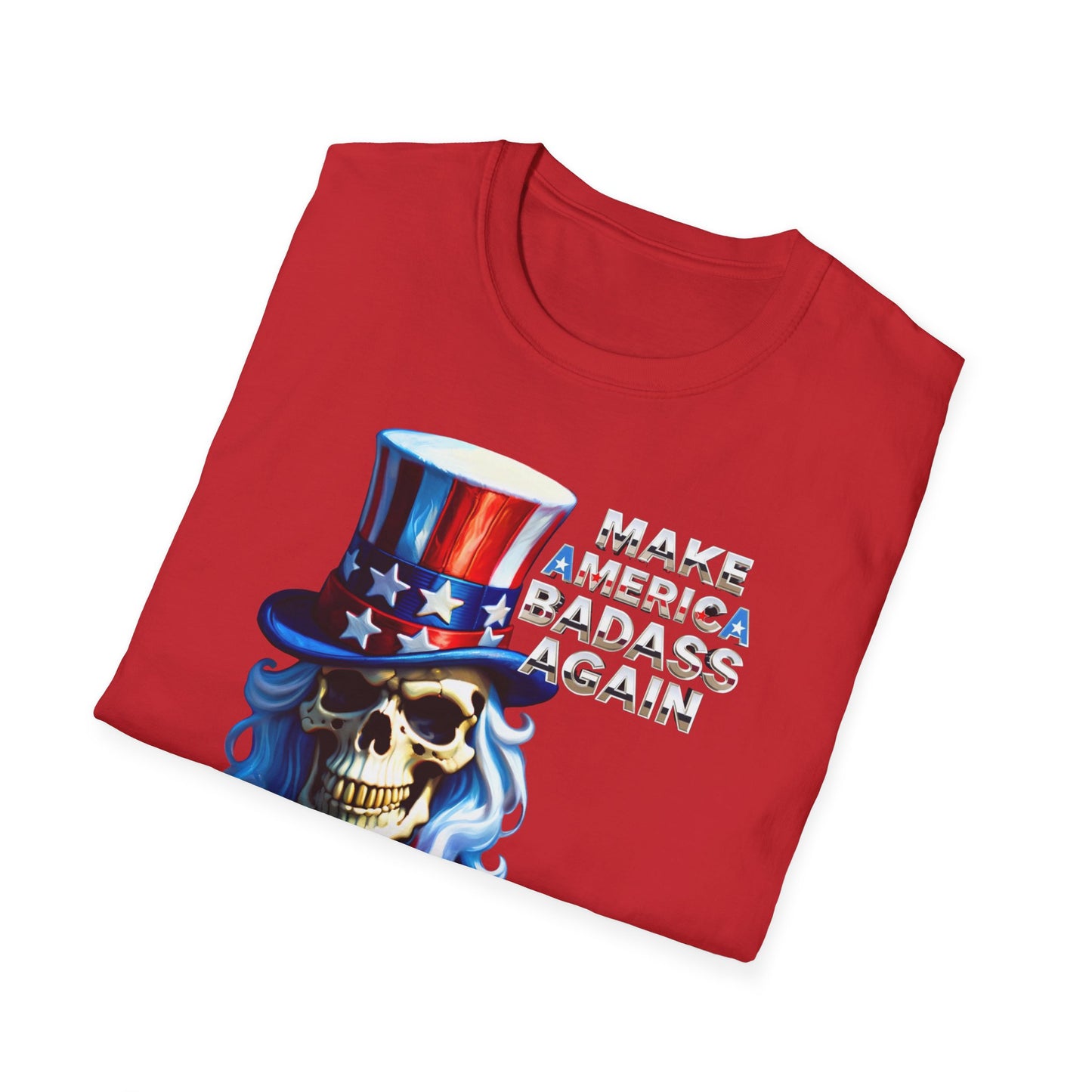 Graphic Tee Make America BADASS Again Uncle Sam Skull