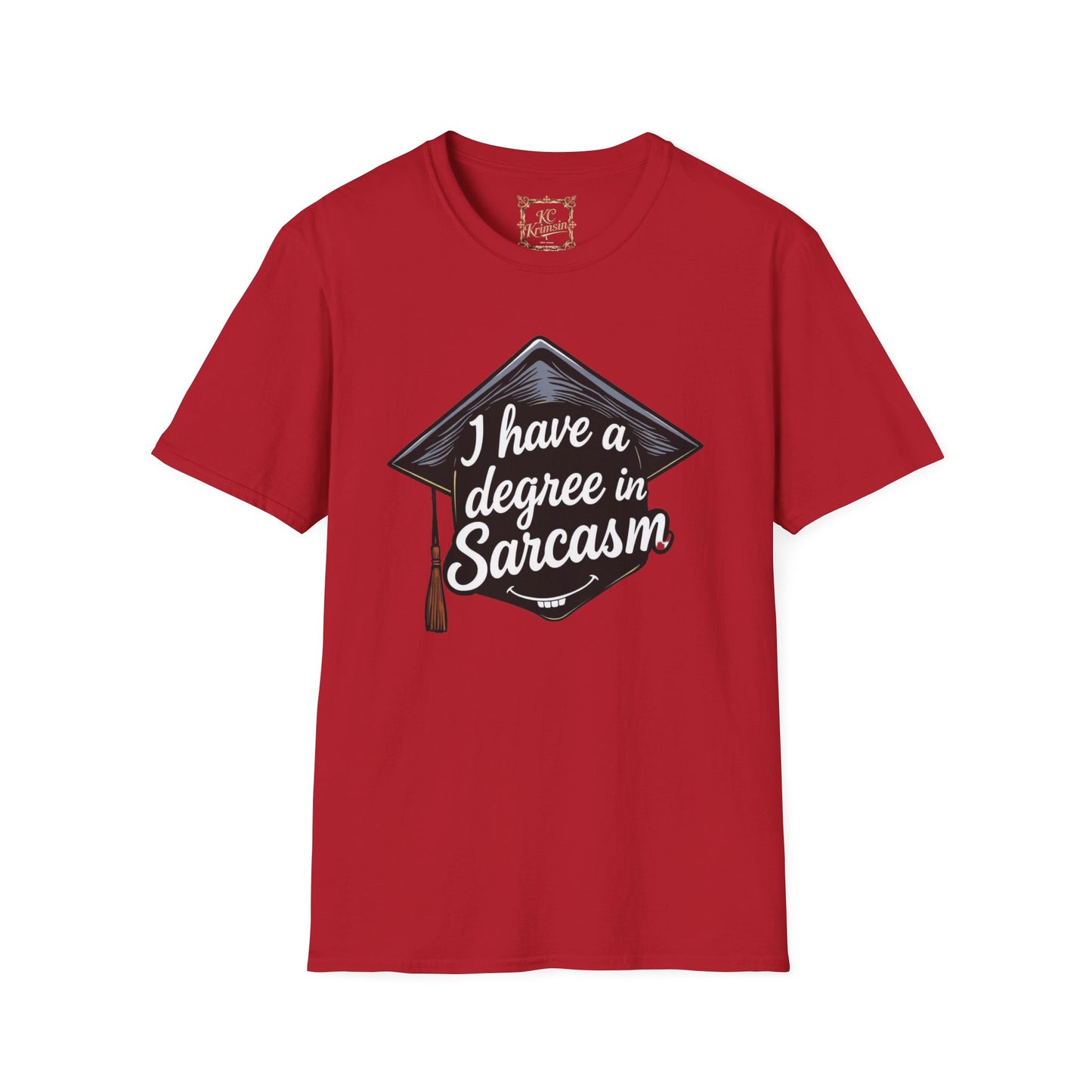 "I have a degree in Sarcasm" tee, Unisex Softstyle T-Shirt