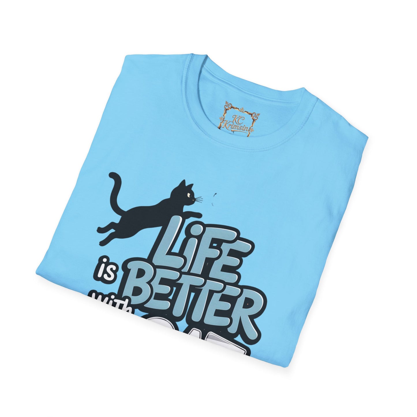 "Life is better with a Cat" tee, Unisex Softstyle T-Shirt