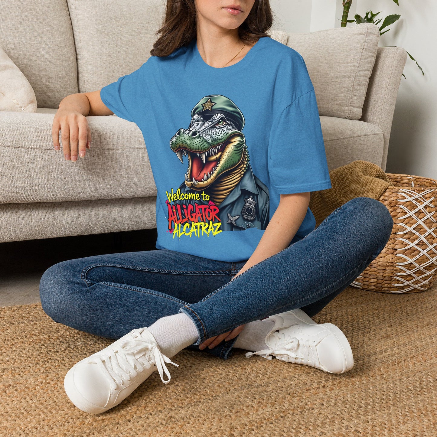Alligator Alcatraz tee, by KC KRIMSIN Unisex Softstyle T-Shirt
