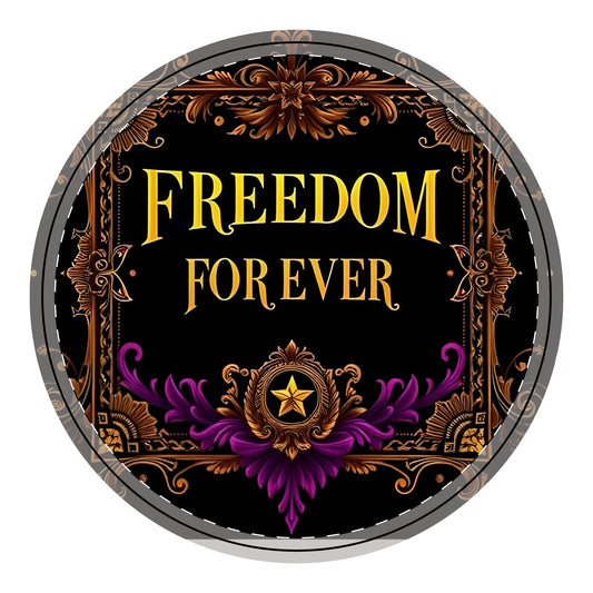 Wooden Hanging Sign — "Freedom For Ever" Patriotic Decorative Plaque