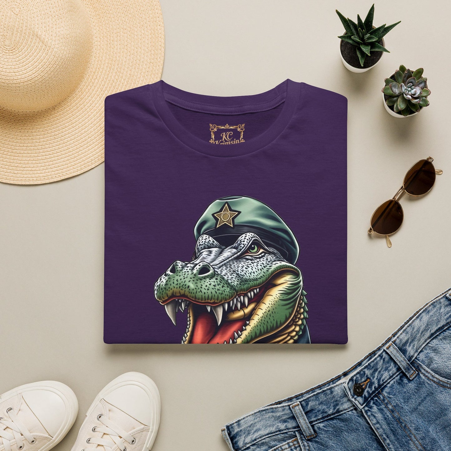Alligator Alcatraz tee, by KC KRIMSIN Unisex Softstyle T-Shirt