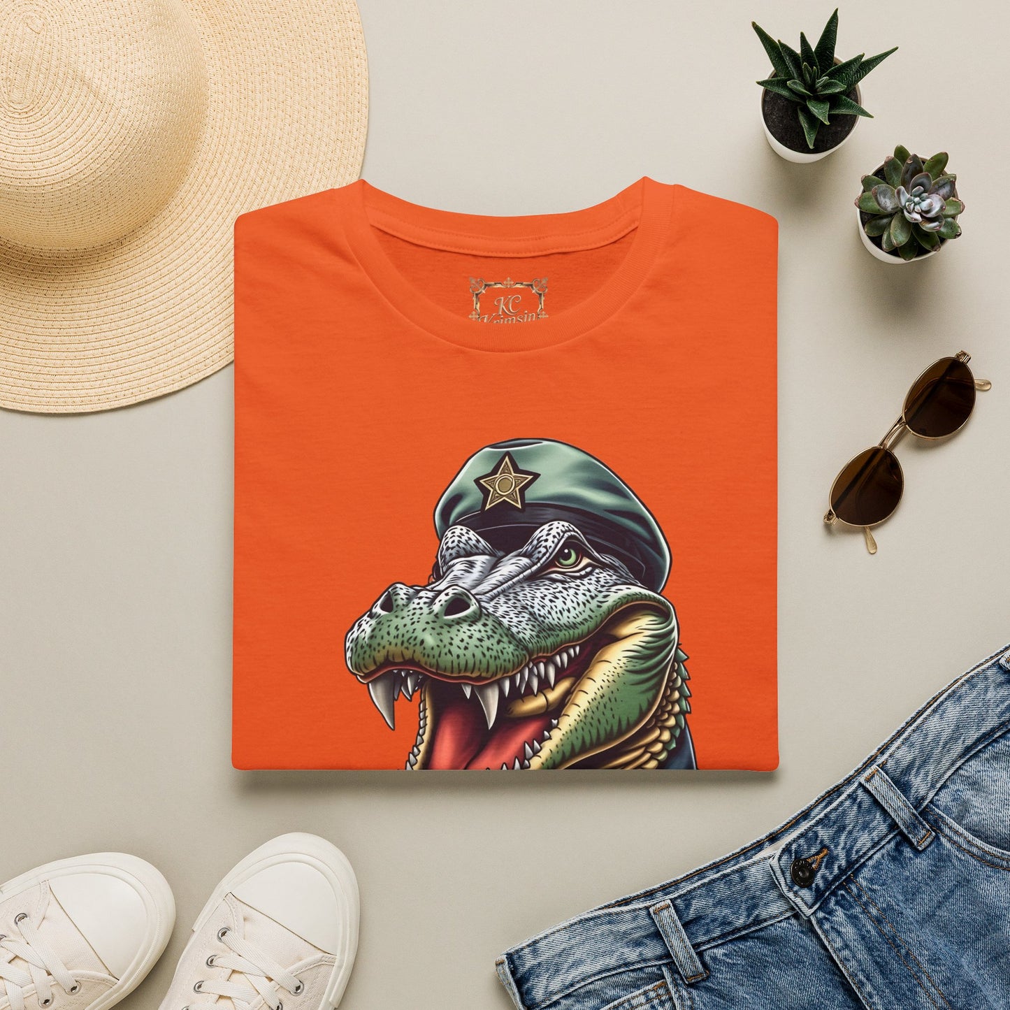Alligator Alcatraz tee, by KC KRIMSIN Unisex Softstyle T-Shirt