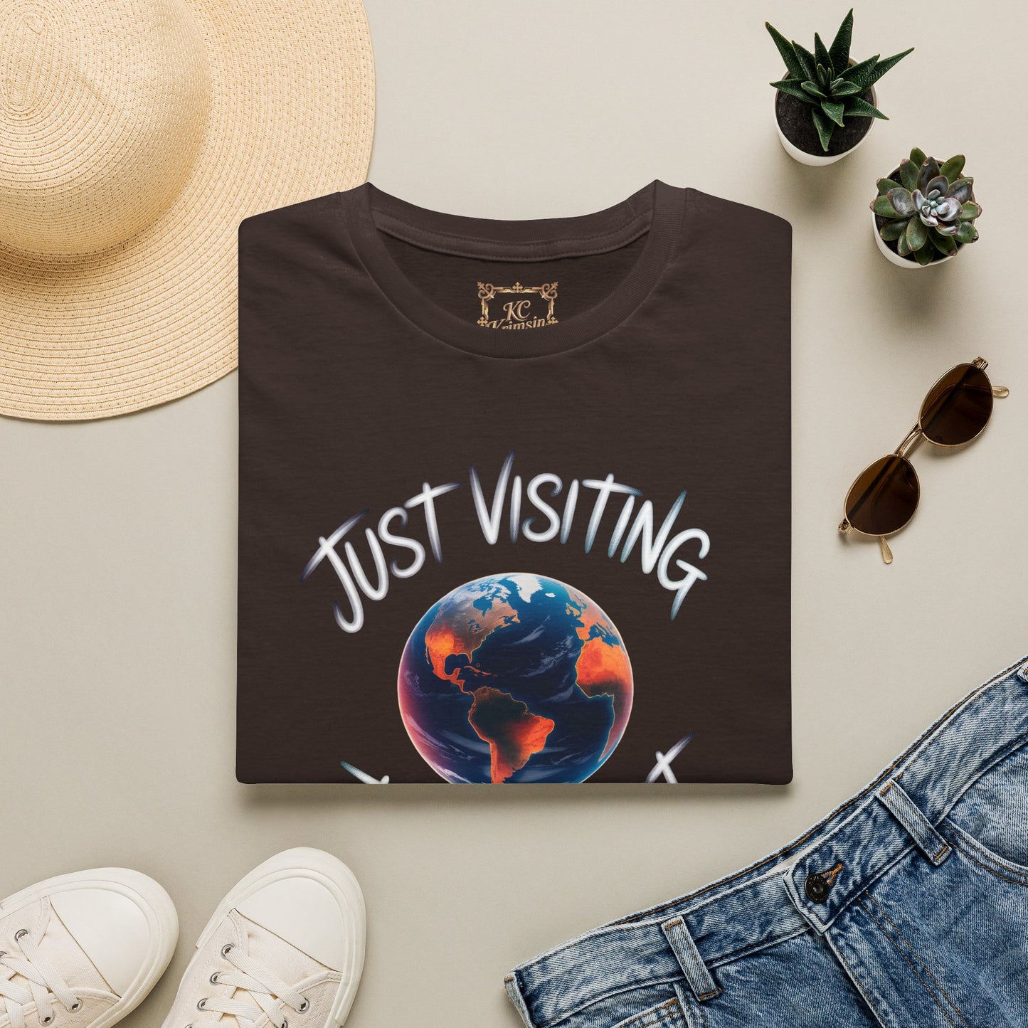 Just Visiting This Planet tee, Unisex Softstyle T-Shirt