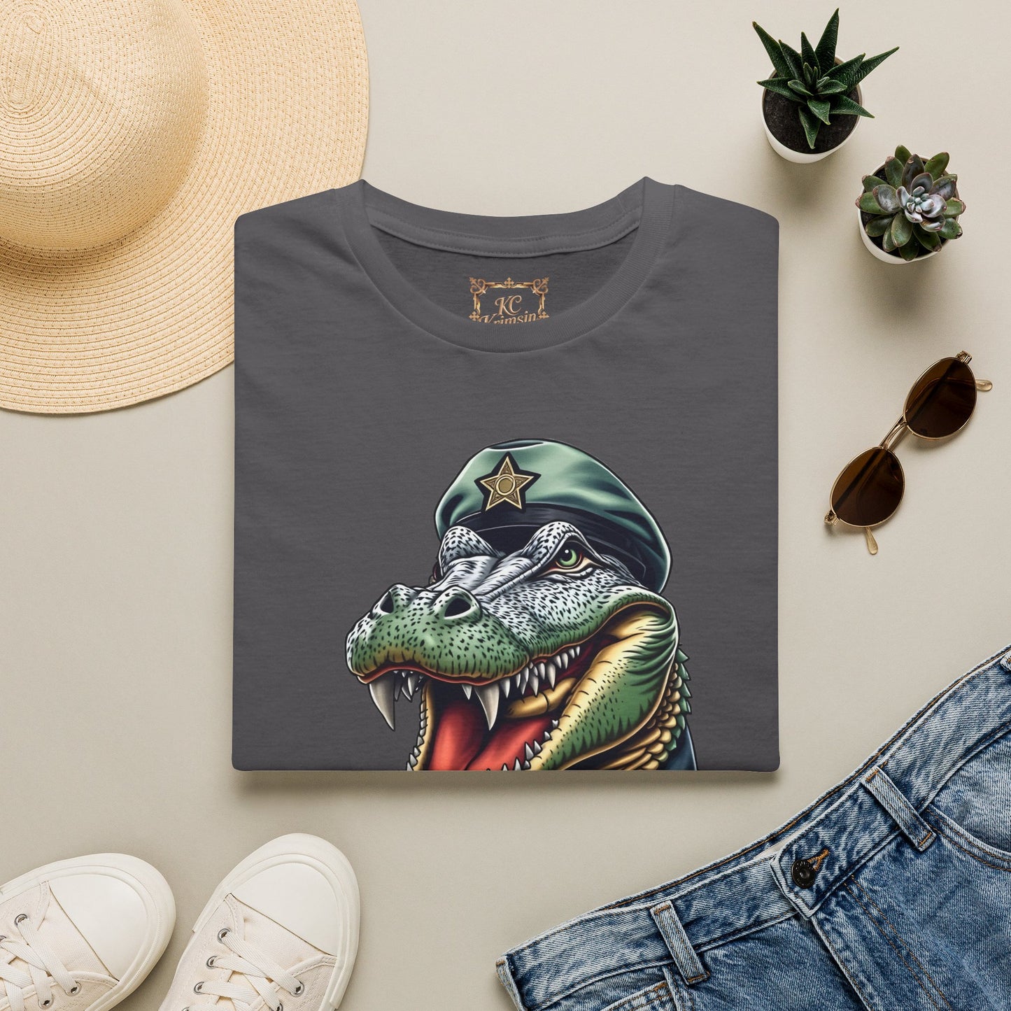Alligator Alcatraz tee, by KC KRIMSIN Unisex Softstyle T-Shirt