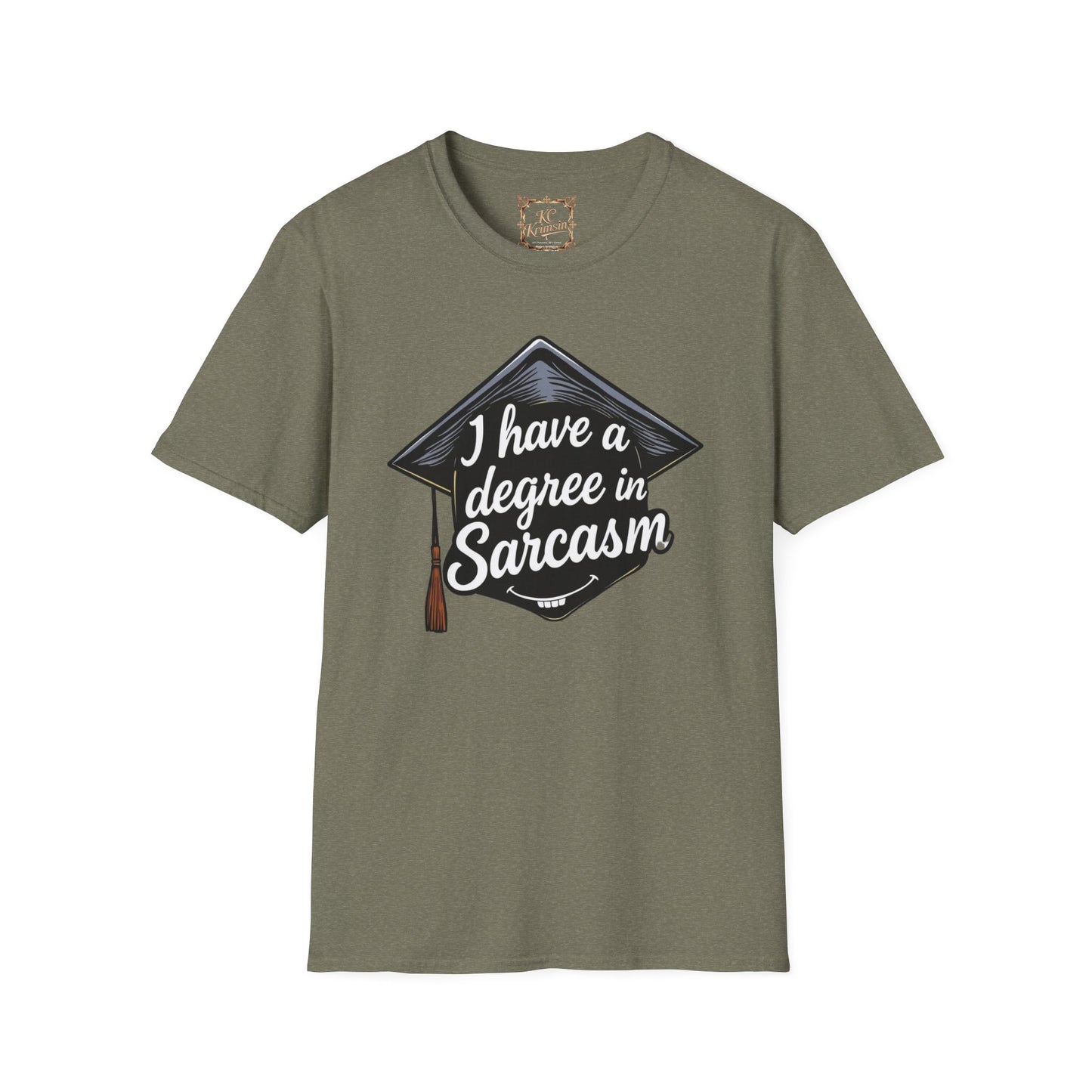 "I have a degree in Sarcasm" tee, Unisex Softstyle T-Shirt