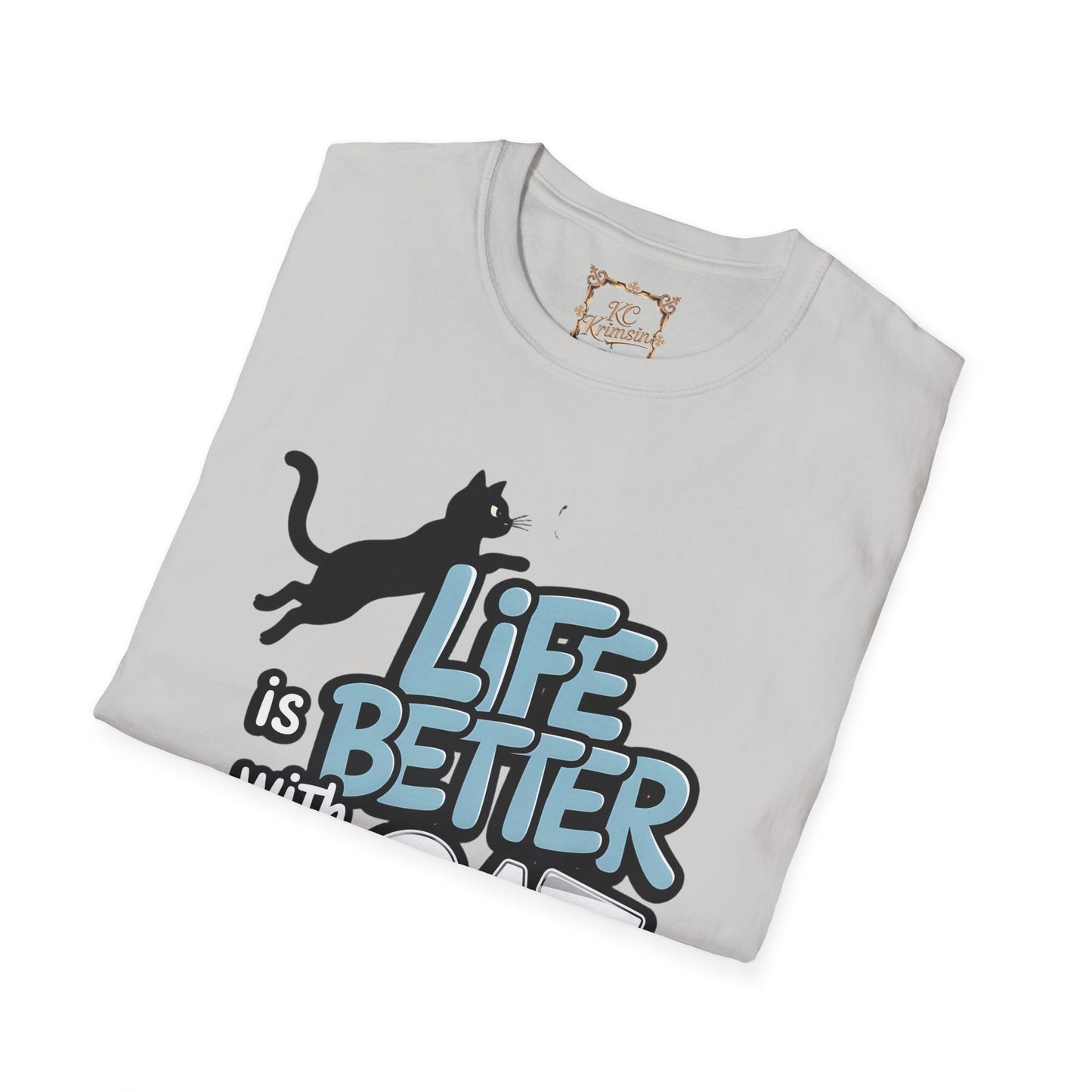 "Life is better with a Cat" tee, Unisex Softstyle T-Shirt