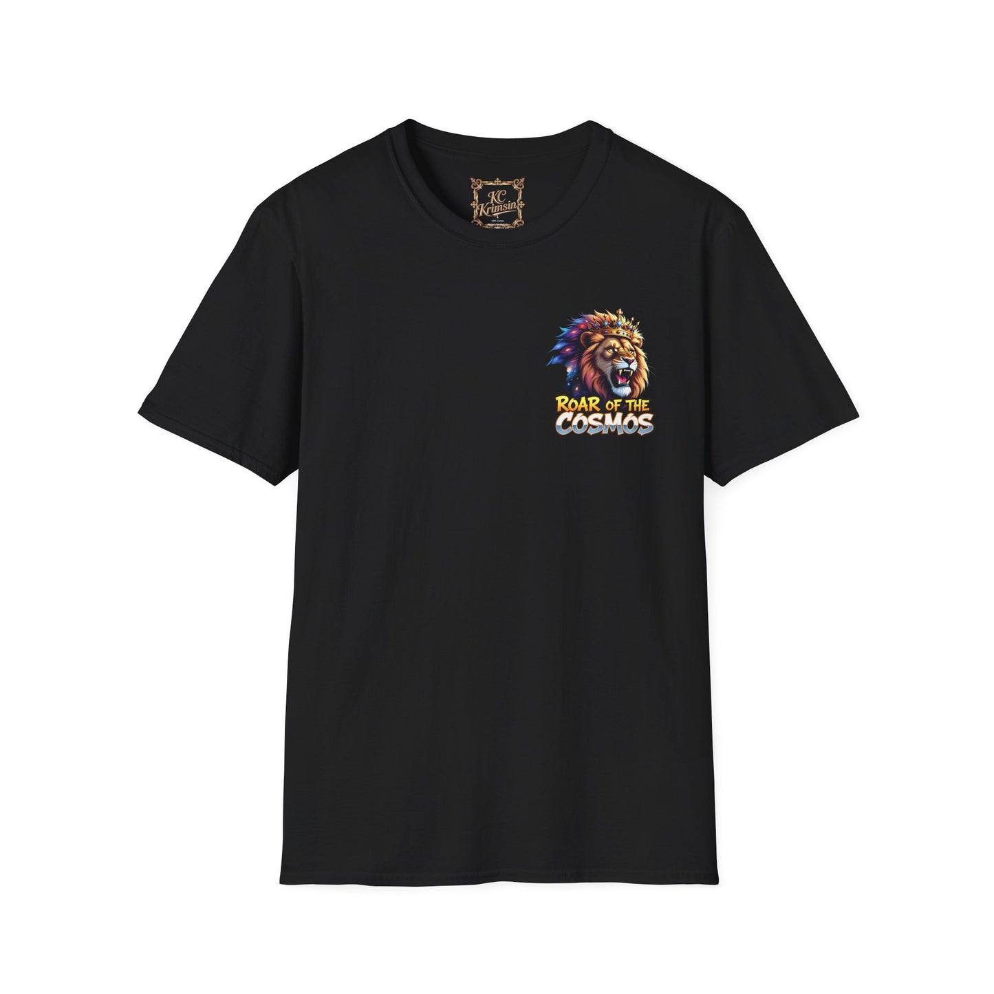 Roar of the Cosmos, King Lion double sided tee, Unisex Softstyle T-Shirt