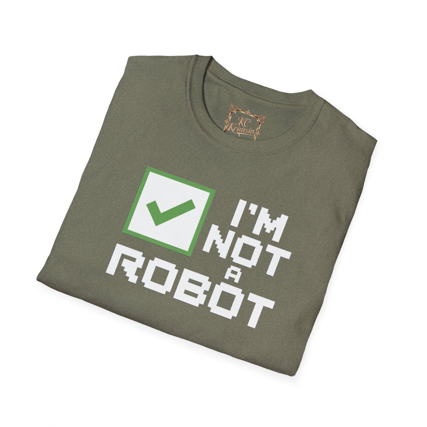"I'm not a robot" funny tee, Unisex Softstyle T-Shirt