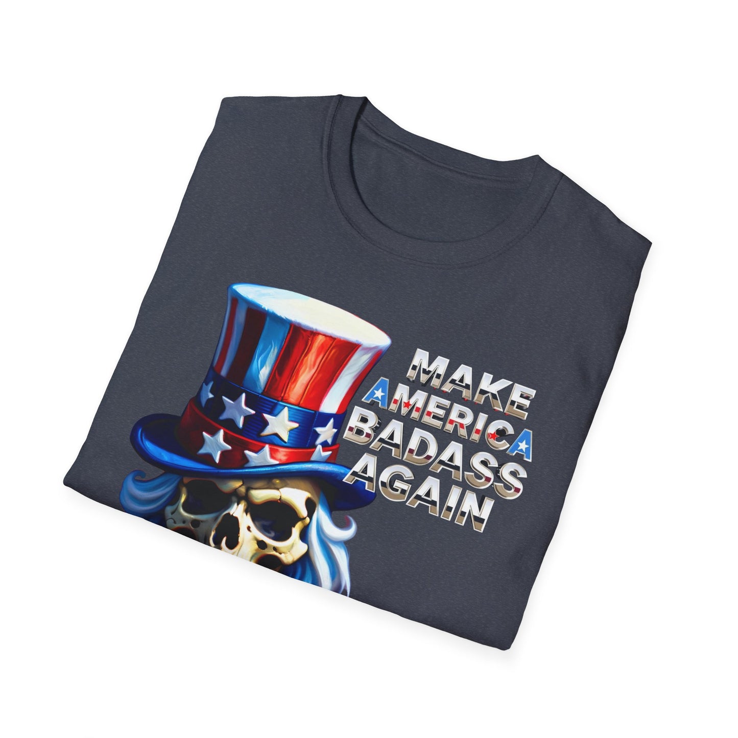 Graphic Tee Make America BADASS Again Uncle Sam Skull