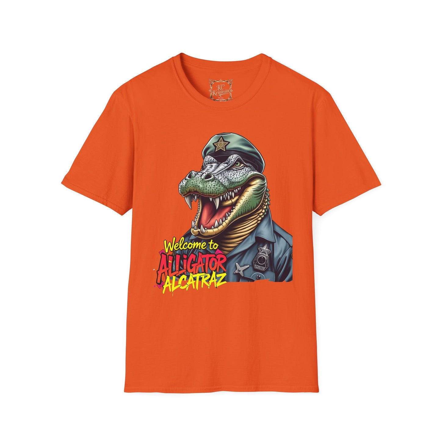 Alligator Alcatraz tee, by KC KRIMSIN Unisex Softstyle T-Shirt