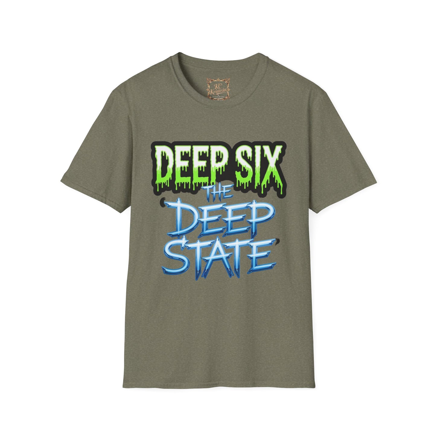 DEEP SIX the DEEP STATE  tee, Unisex Softstyle T-Shirt