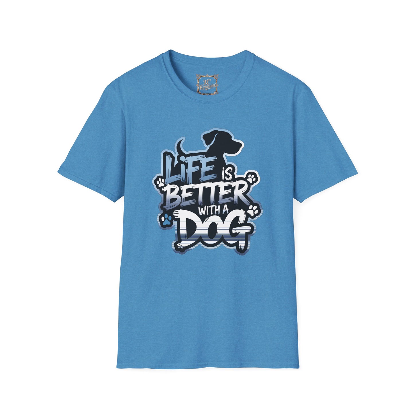 LIFE IS BETTER WITH A DOG tee, Unisex Softstyle T-Shirt