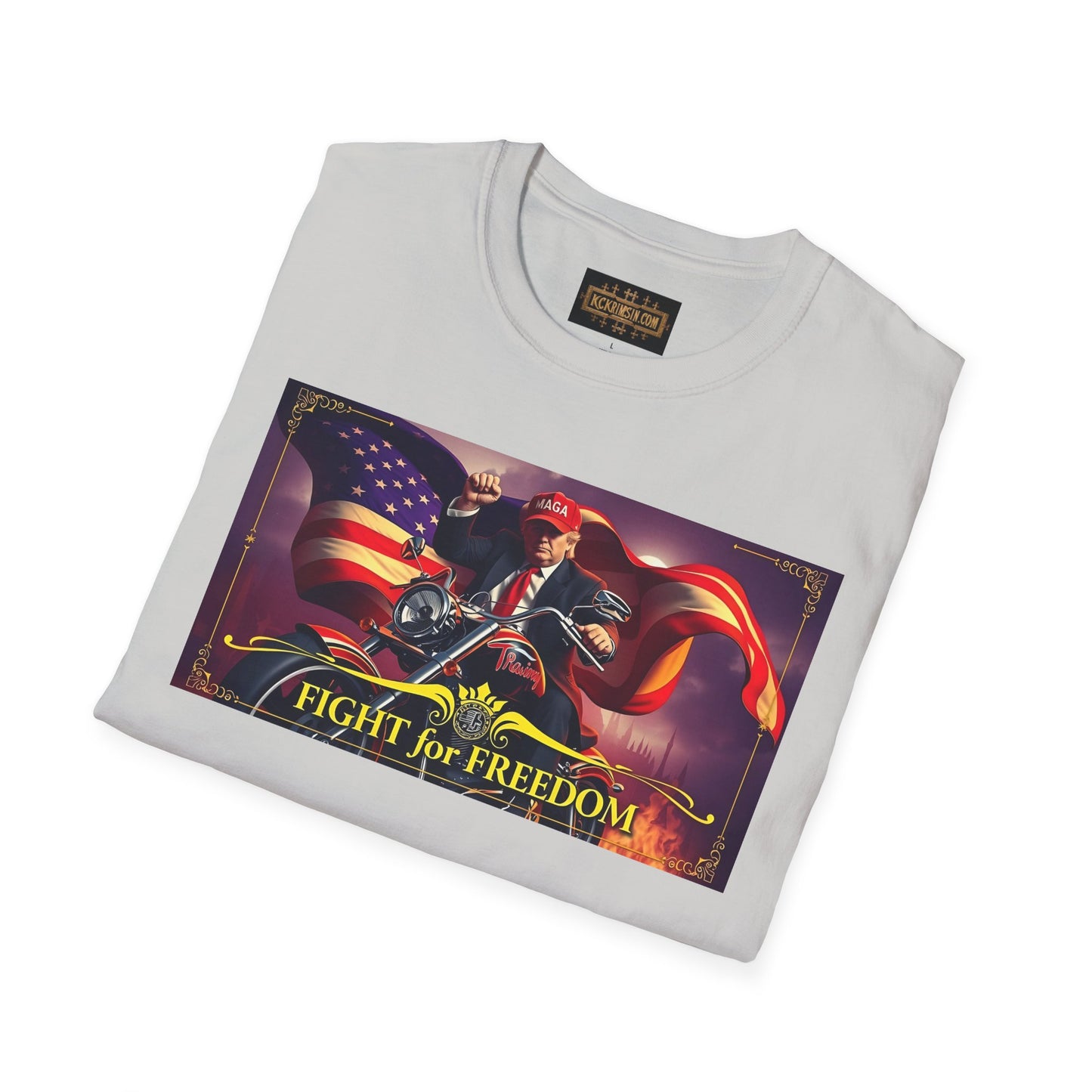 Graphic Tee - Donald Trump Fight for Freedom Motorcycle Shirt by KC KRIMSIN (Copy)