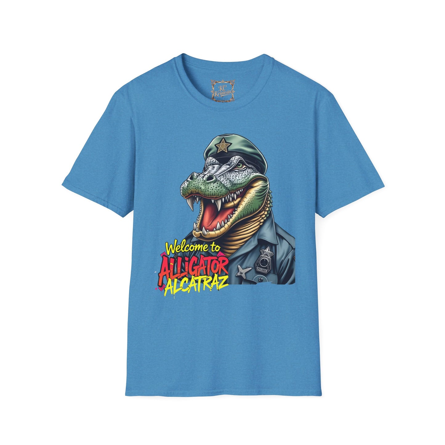Alligator Alcatraz tee, by KC KRIMSIN Unisex Softstyle T-Shirt