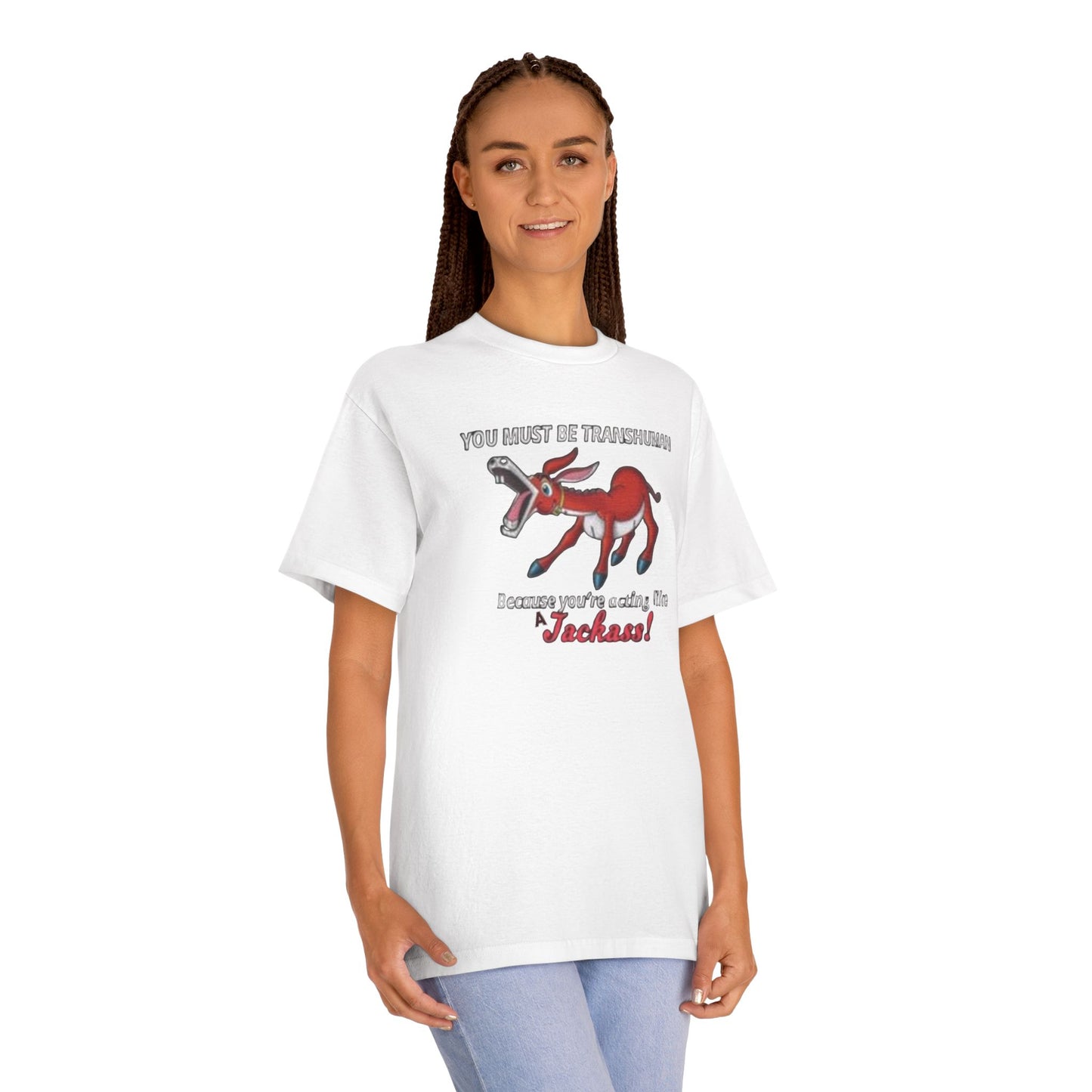 Trans.Human 'Acting Like a JACKASS' Tee — Funny Braying Donkey Graphic