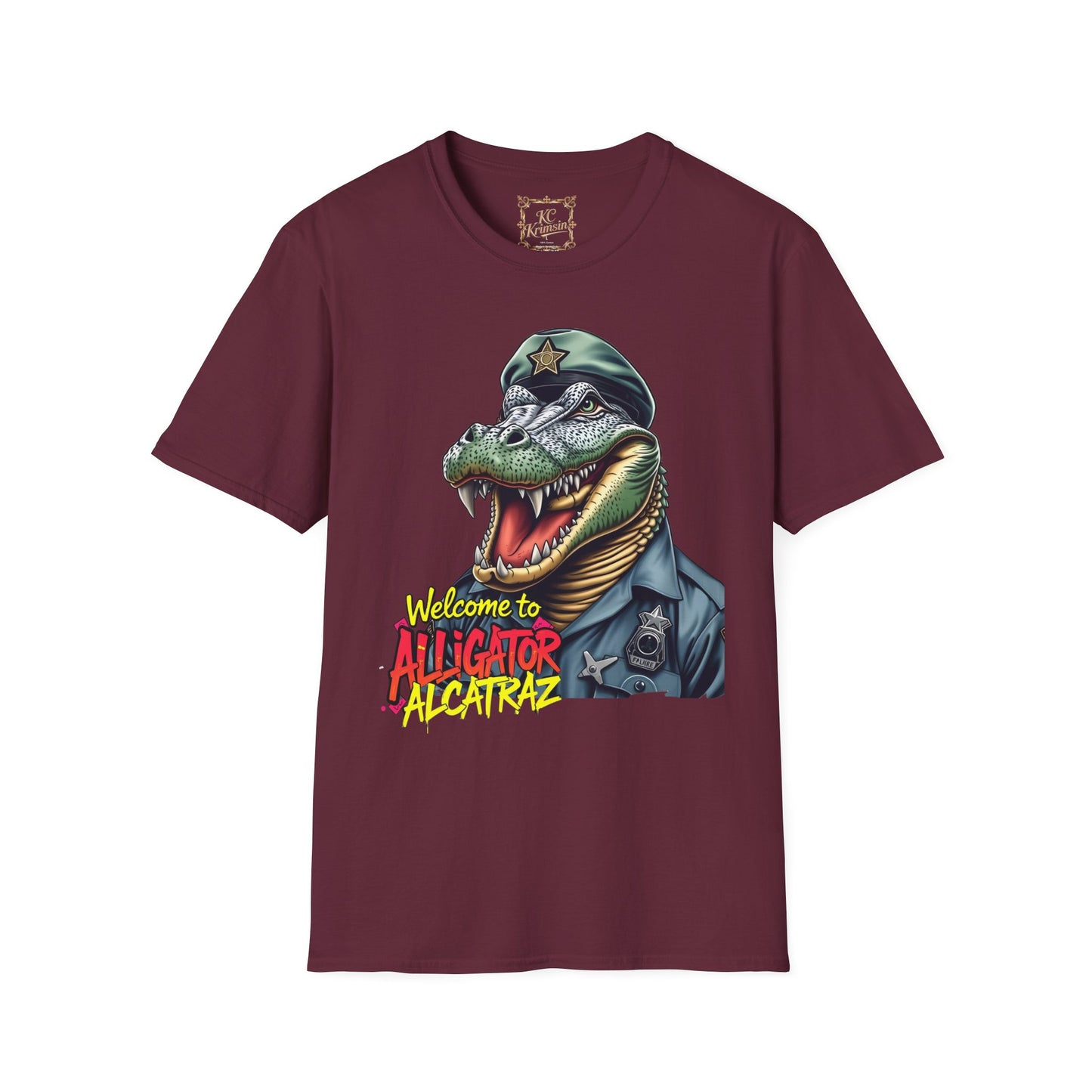 Alligator Alcatraz tee, by KC KRIMSIN Unisex Softstyle T-Shirt