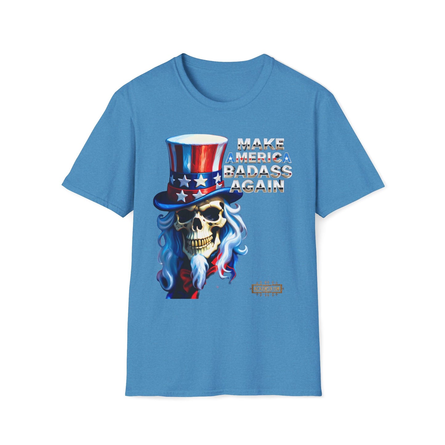 Graphic Tee Make America BADASS Again Uncle Sam Skull