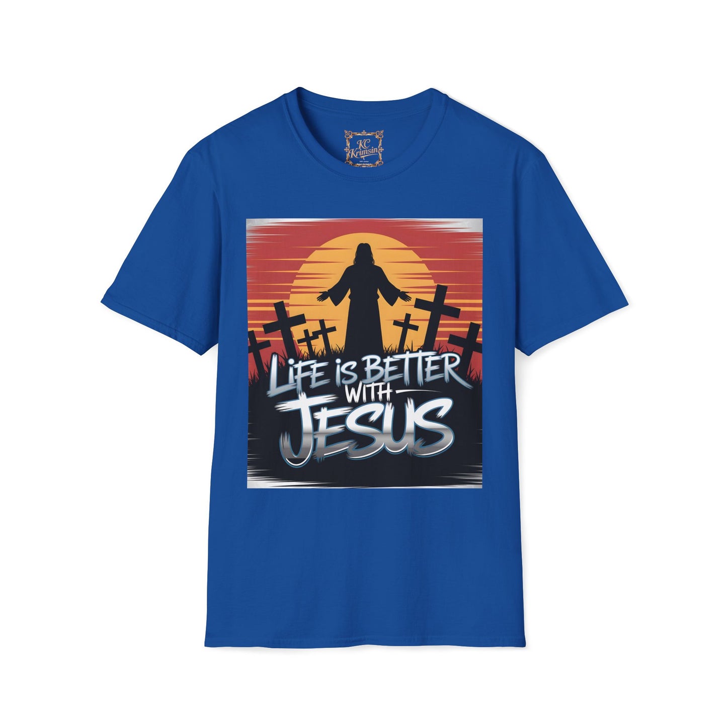 Life Is Better with Jesus Christian T-Shirt — Bold Silhouette Design