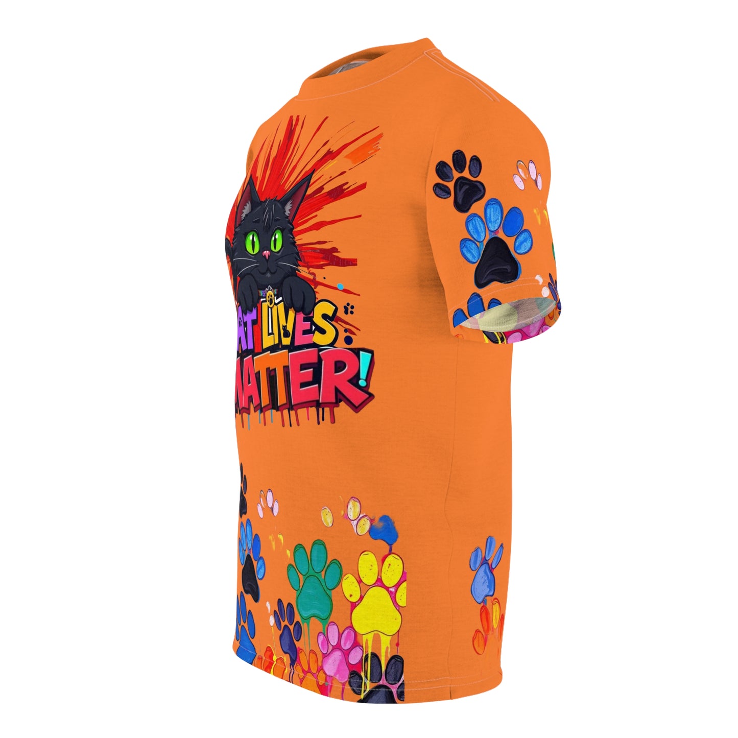 Cat Lives Matter graphic Tee (AOP)