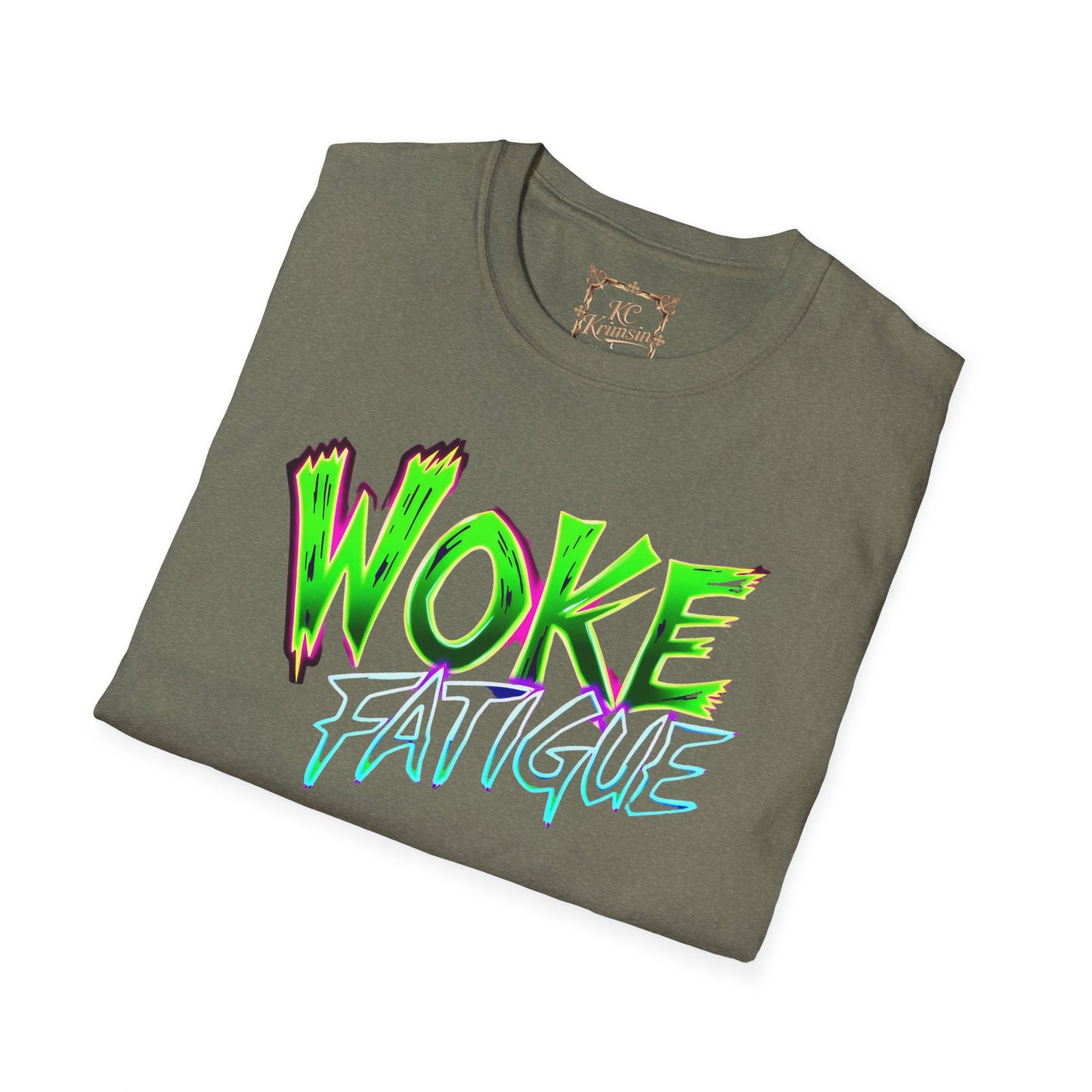 WOKE FATIGUE tee, Unisex Softstyle T-Shirt