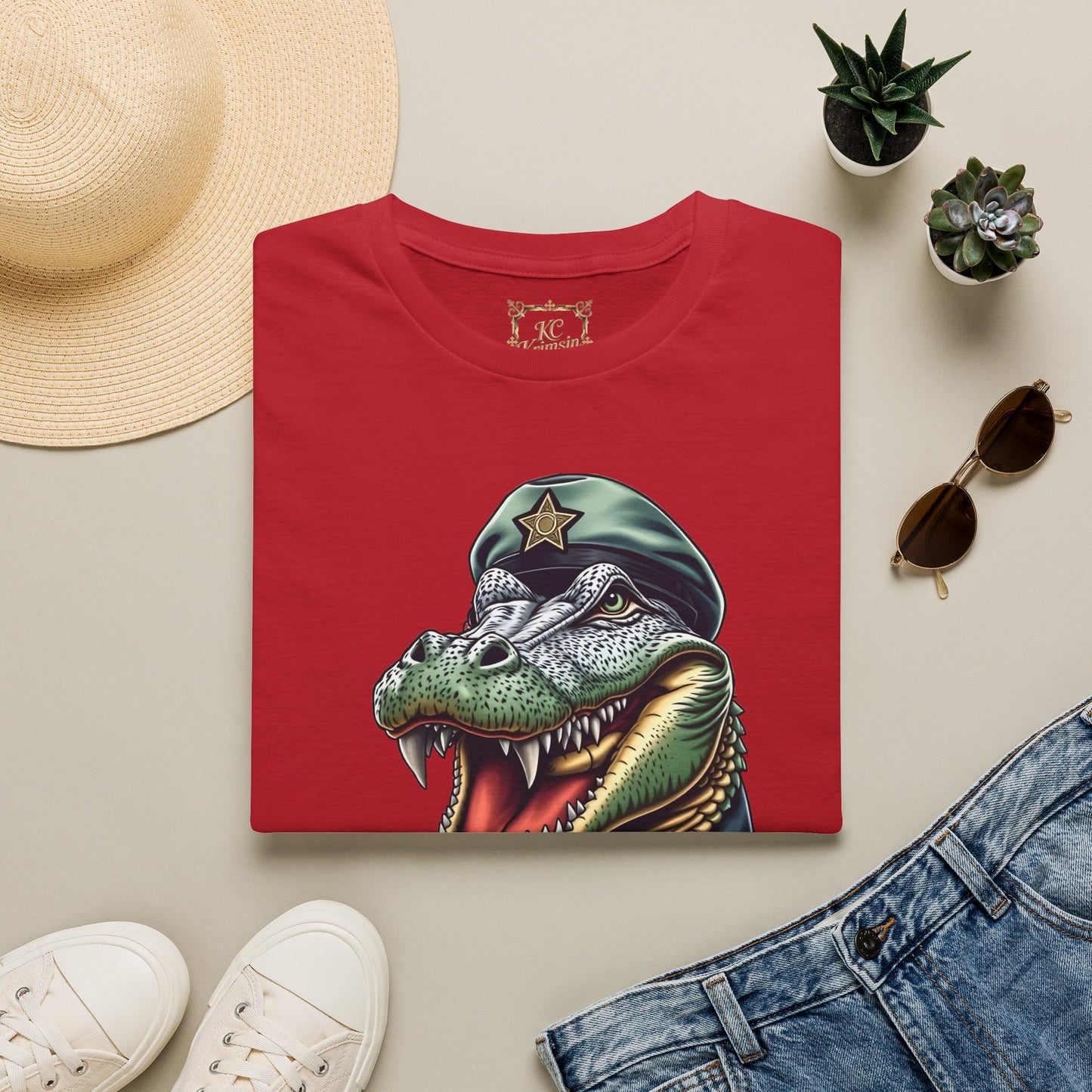 Alligator Alcatraz tee, by KC KRIMSIN Unisex Softstyle T-Shirt