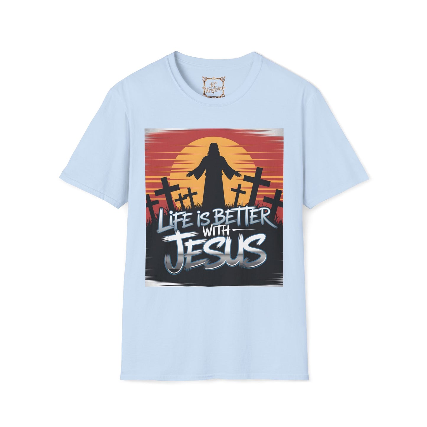 Life Is Better with Jesus Christian T-Shirt — Bold Silhouette Design