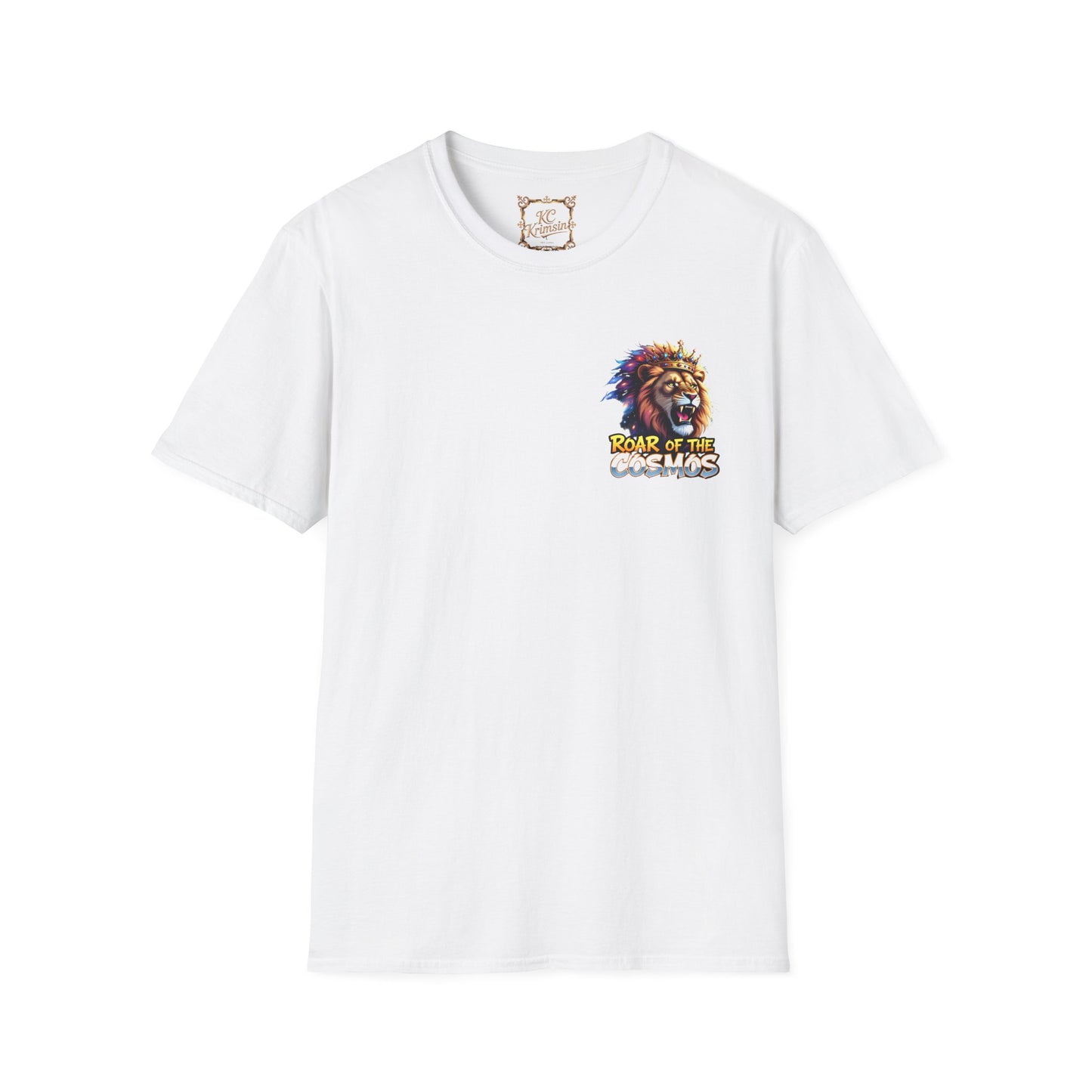 Roar of the Cosmos, King Lion double sided tee, Unisex Softstyle T-Shirt