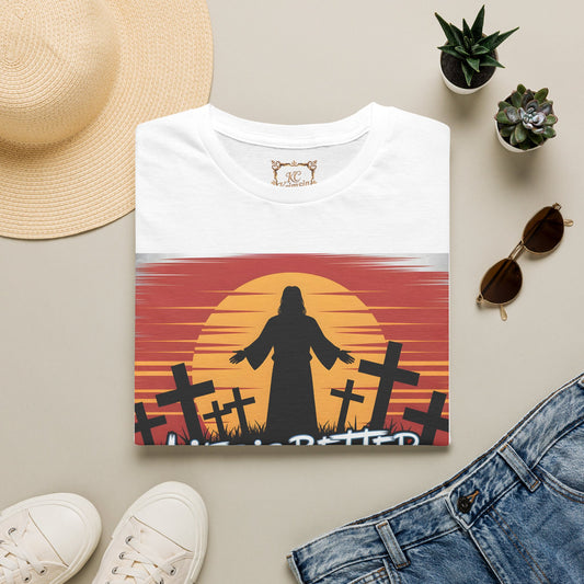 Life Is Better with Jesus Christian T-Shirt — Bold Silhouette Design