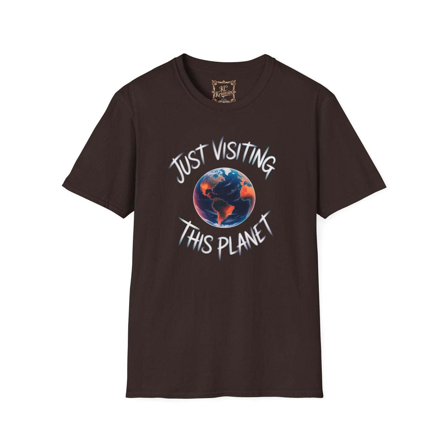 Just Visiting This Planet tee, Unisex Softstyle T-Shirt