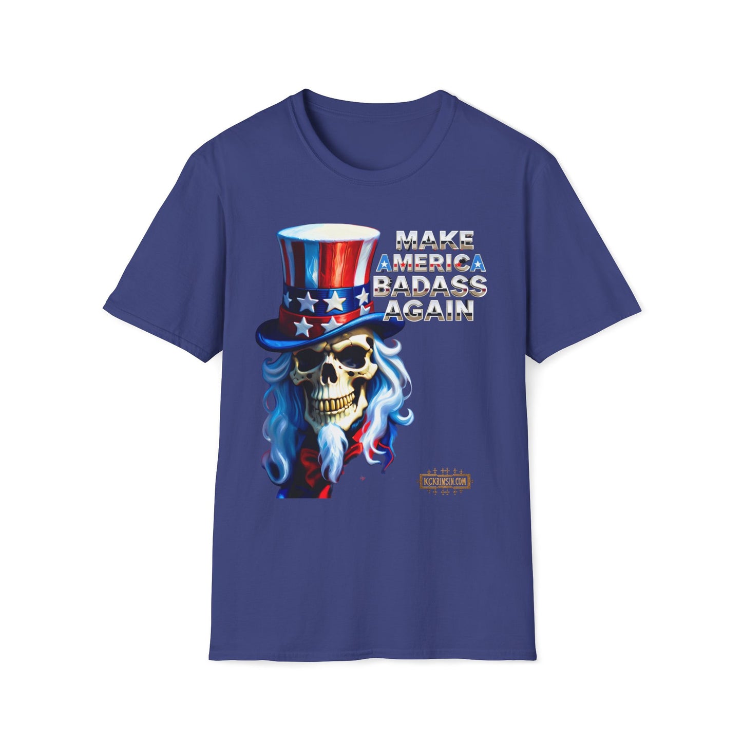 Graphic Tee Make America BADASS Again Uncle Sam Skull