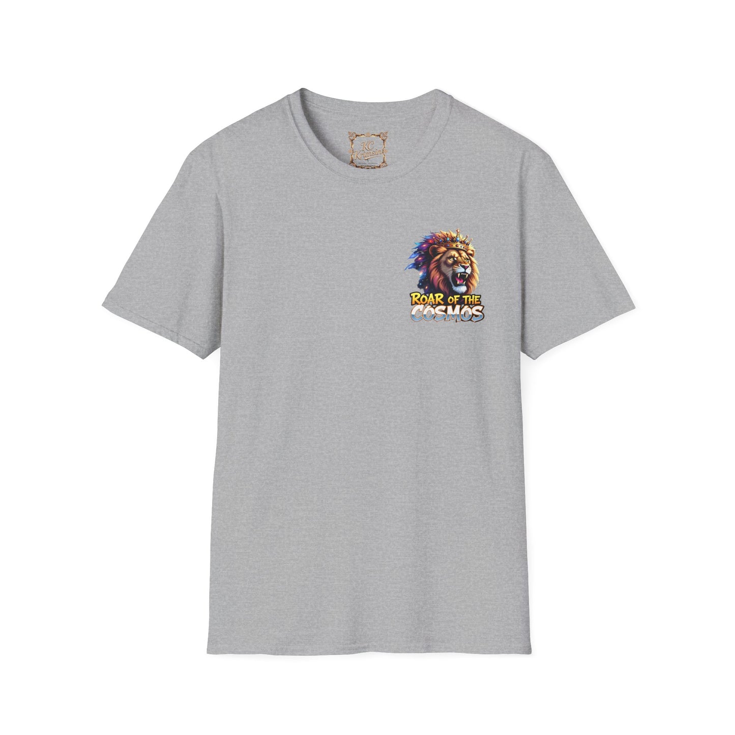 Roar of the Cosmos, King Lion double sided tee, Unisex Softstyle T-Shirt