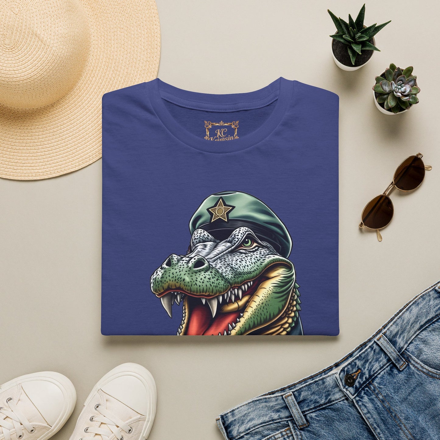 Alligator Alcatraz tee, by KC KRIMSIN Unisex Softstyle T-Shirt