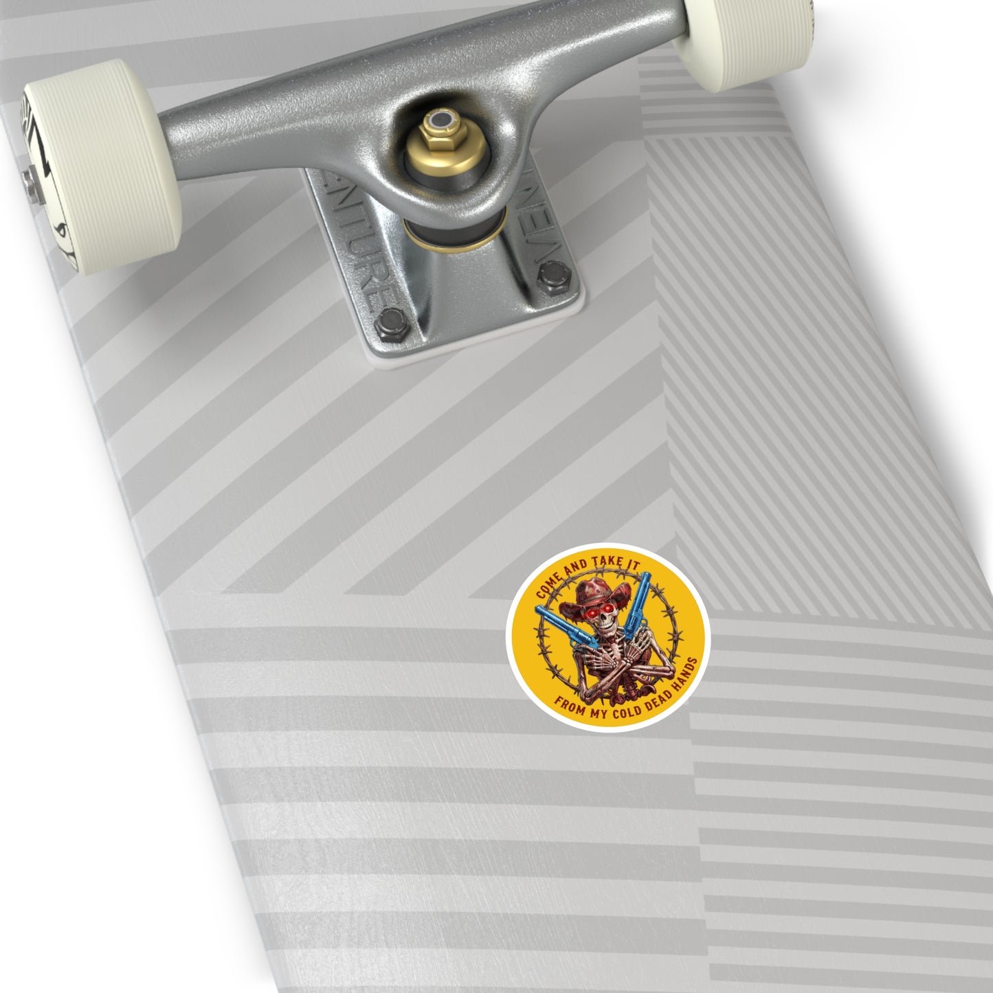 Auto Decal — “Come and Take It / From My Cold Dead Hands” Skeleton Cowboy Gun Design