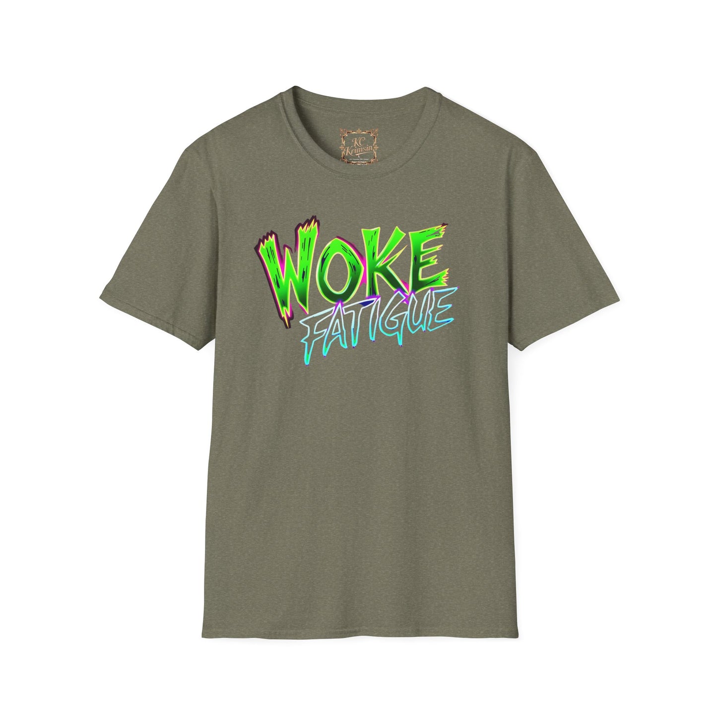 WOKE FATIGUE tee, Unisex Softstyle T-Shirt
